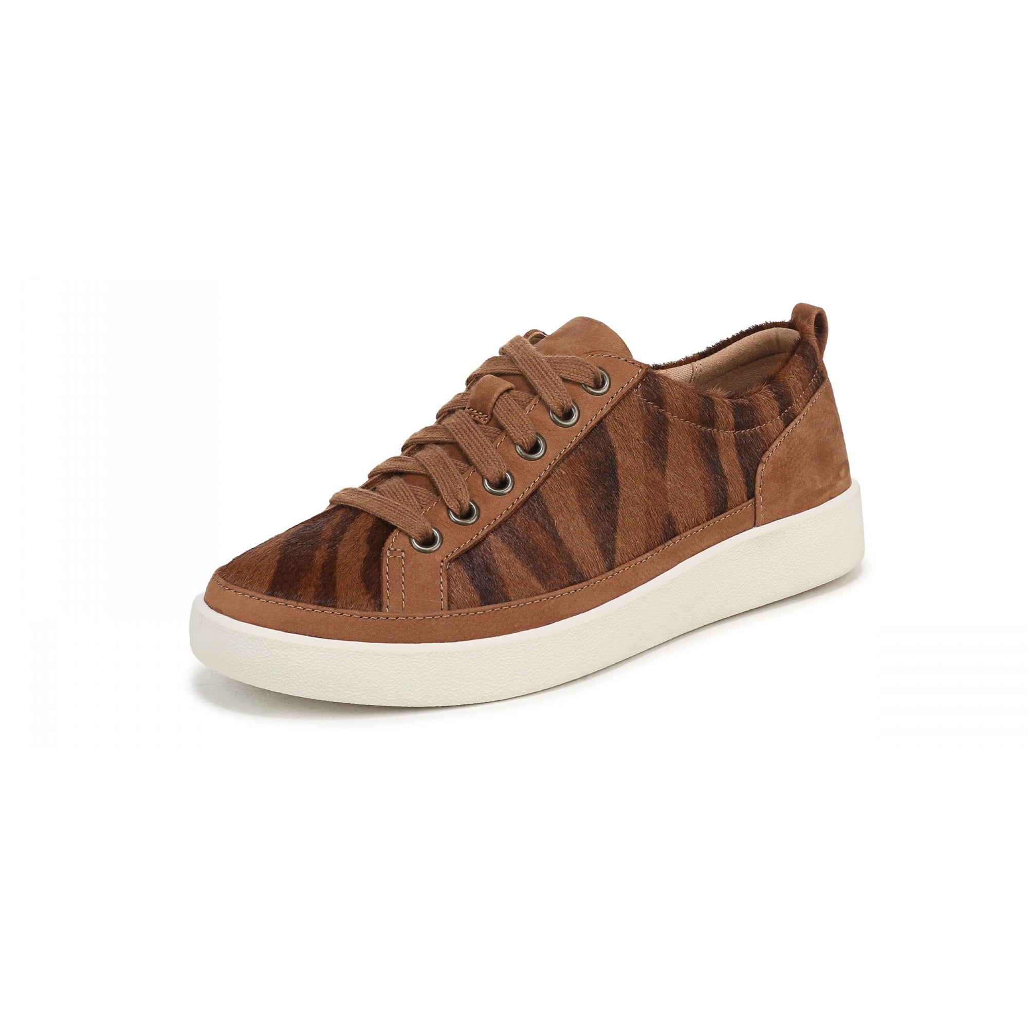 Vionic Winny Women's Oxford - Comfortable Orthotic Arch Support Lace-Up Shoes - Brown Multi Cow Hair - Angle Main