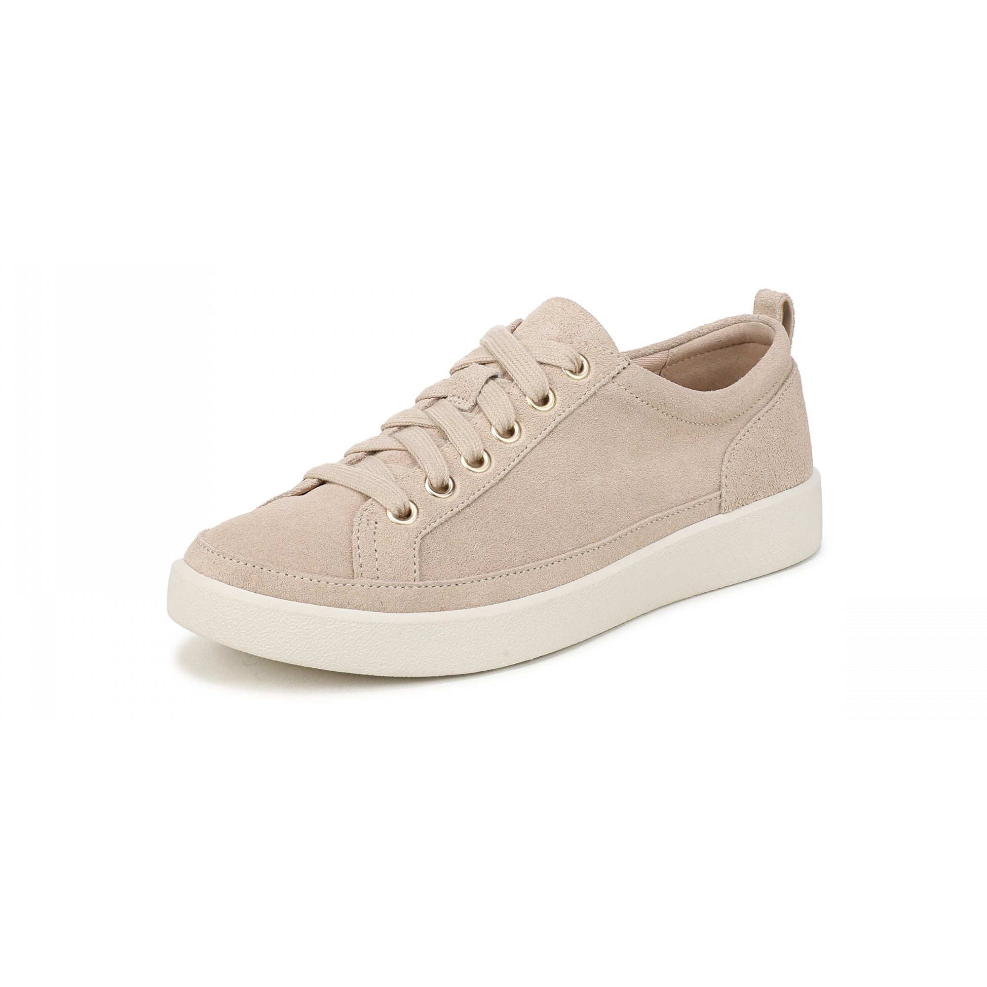 Vionic Winny Women's Oxford - Comfortable Orthotic Arch Support Lace-Up Shoes - Lucid Beige Suede - Angle Main