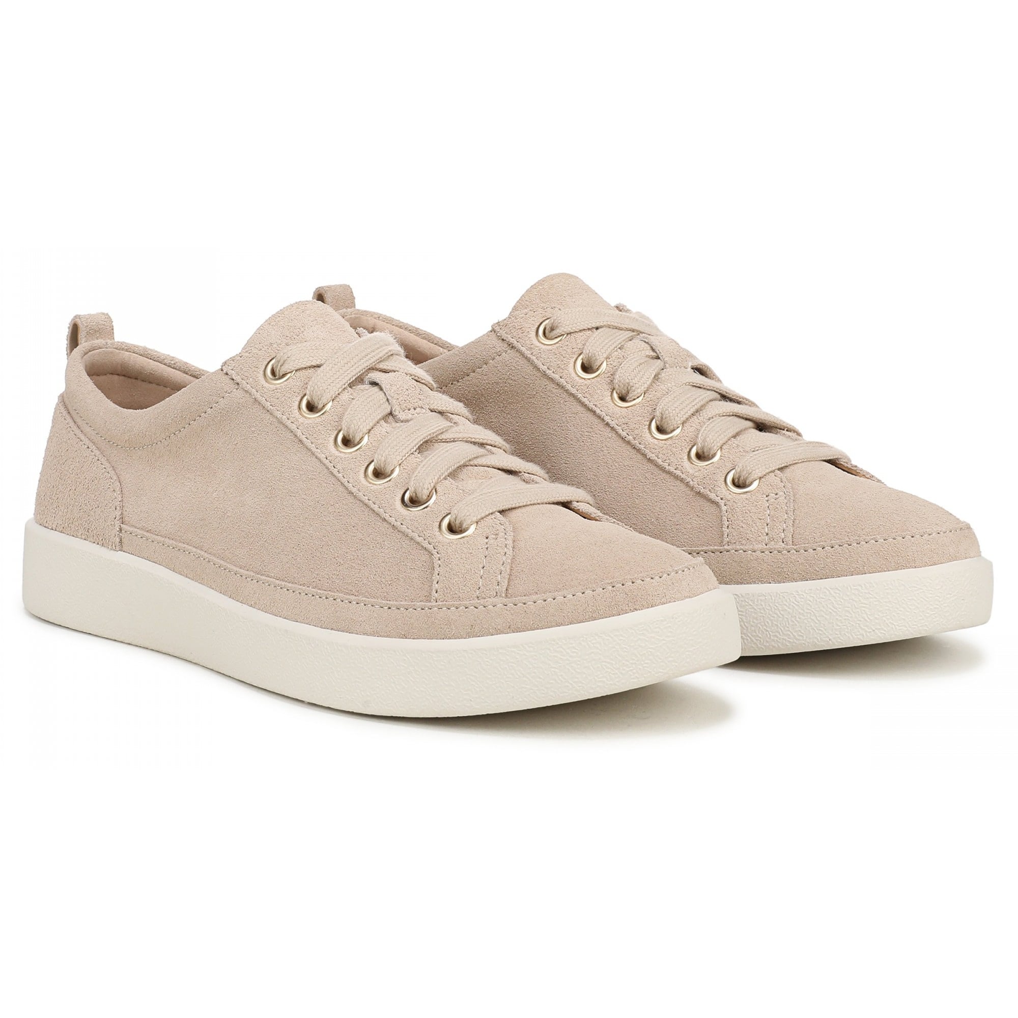 Vionic Winny Women's Oxford - Comfortable Orthotic Arch Support Lace-Up Shoes - Lucid Beige Suede - Pair