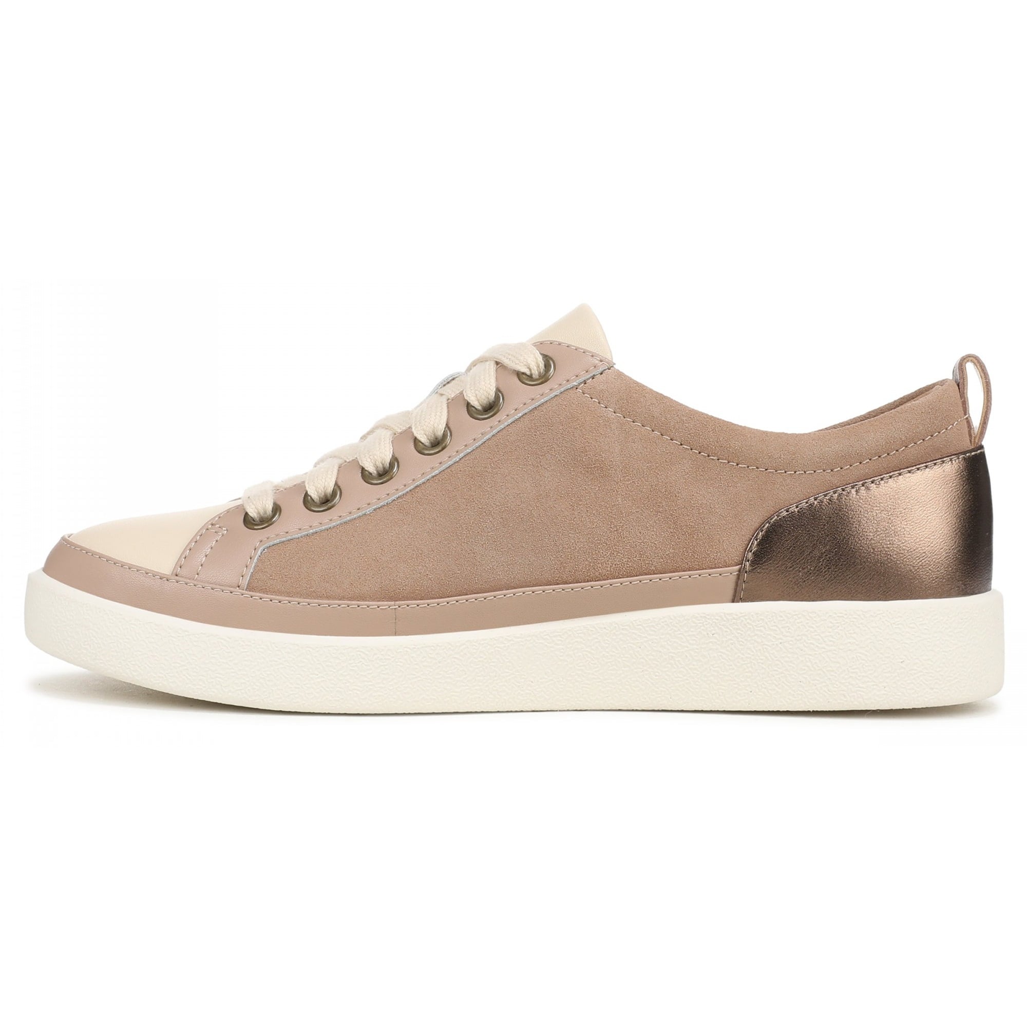 Vionic Winny Women's Oxford - Comfortable Orthotic Arch Support Lace-Up Shoes - Desert Sand/Bronze Leather - Side