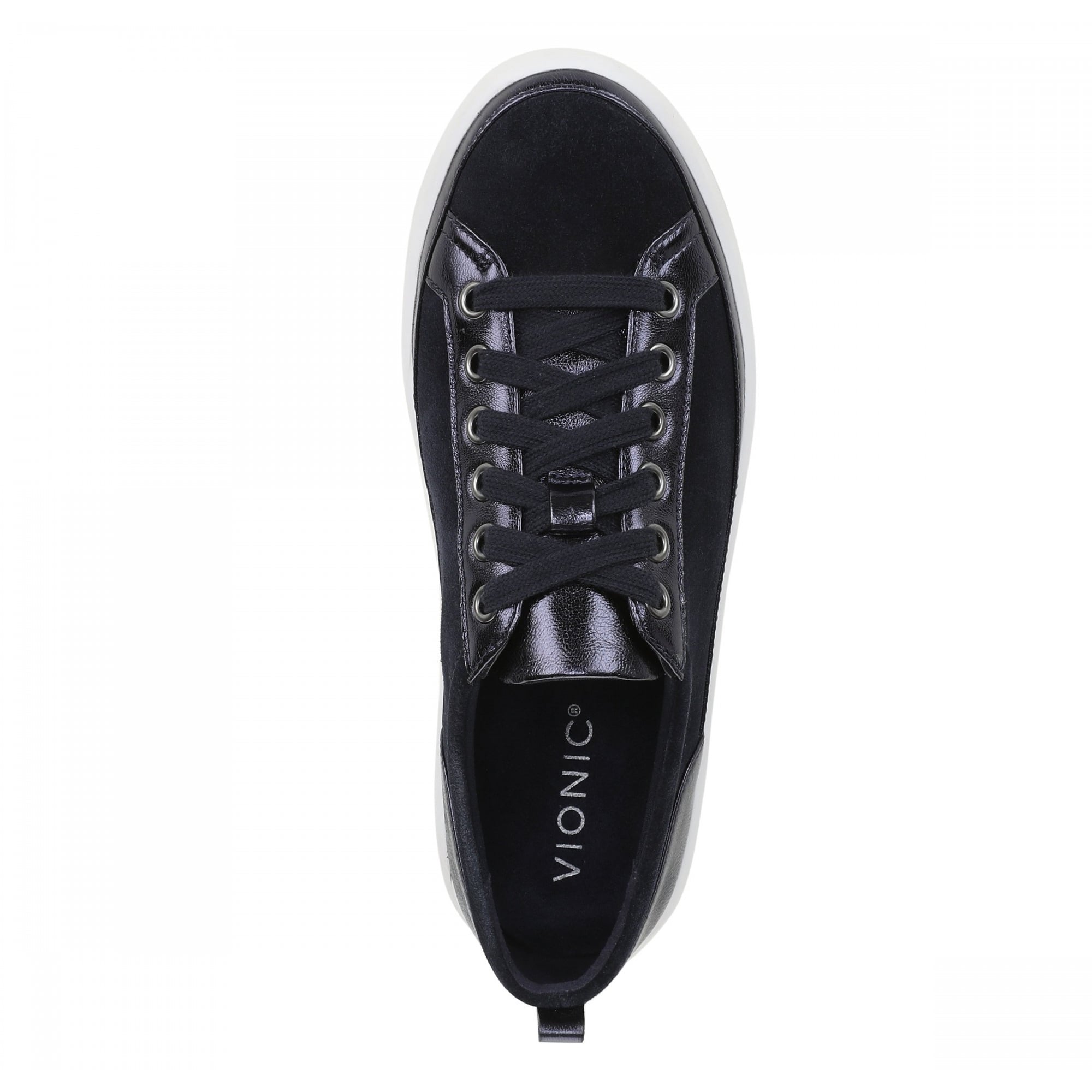 Vionic Winny Women's Oxford - Comfortable Orthotic Arch Support Lace-Up Shoes - Navy Blazer Leather - Top