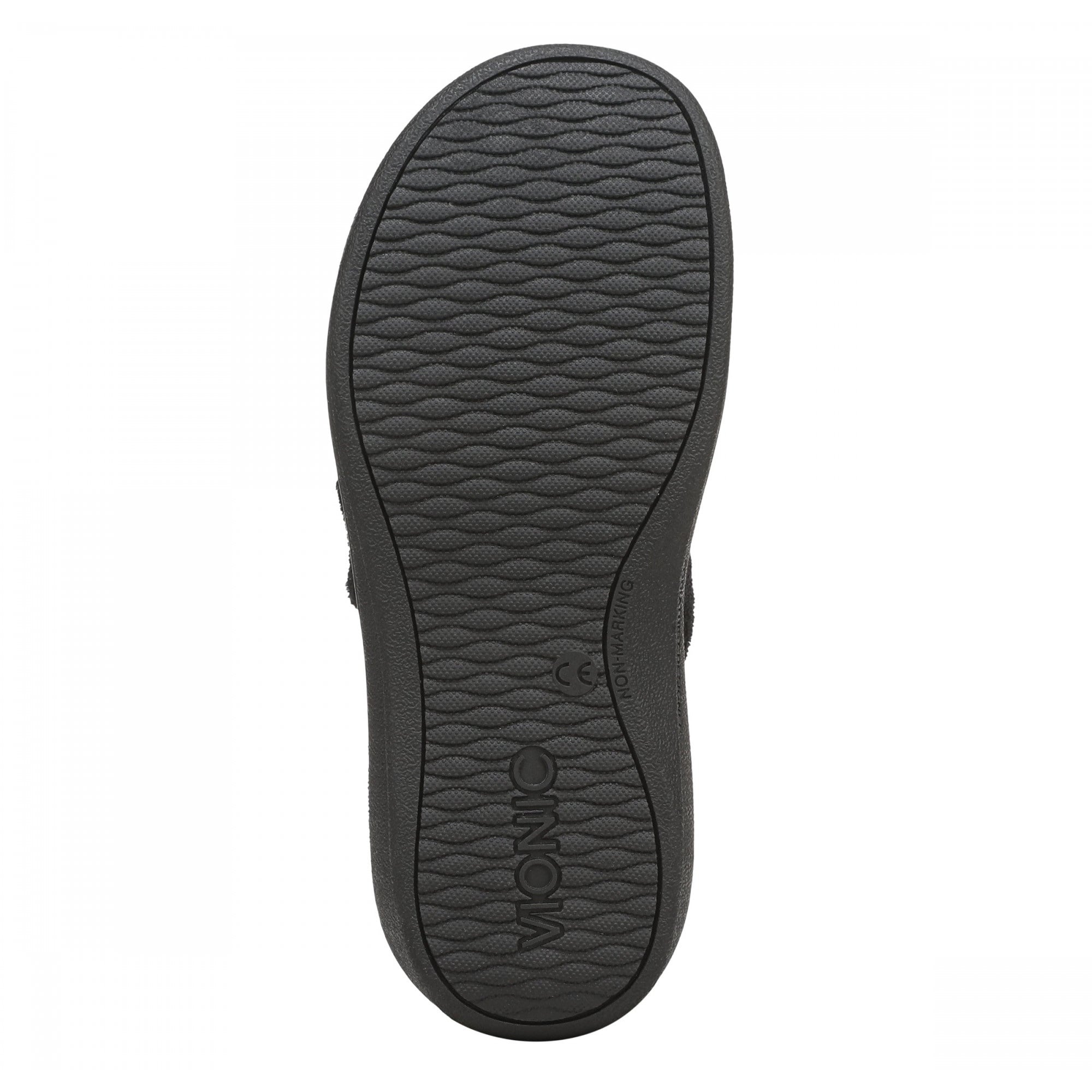 Vionic Relax - Orthaheel Orthotic Slippers - Black Terry - Sole/Bottom