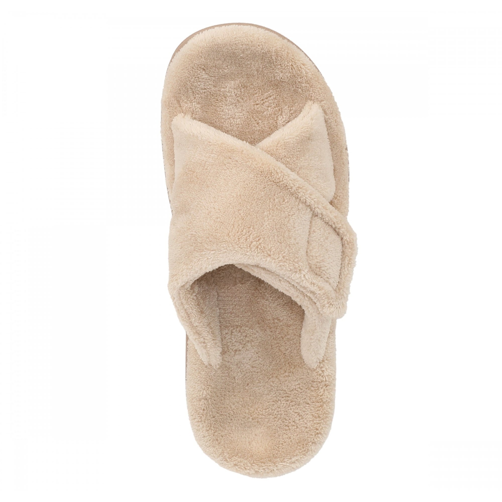 Vionic Relax - Orthaheel Orthotic Slippers - Tan Terry - Top
