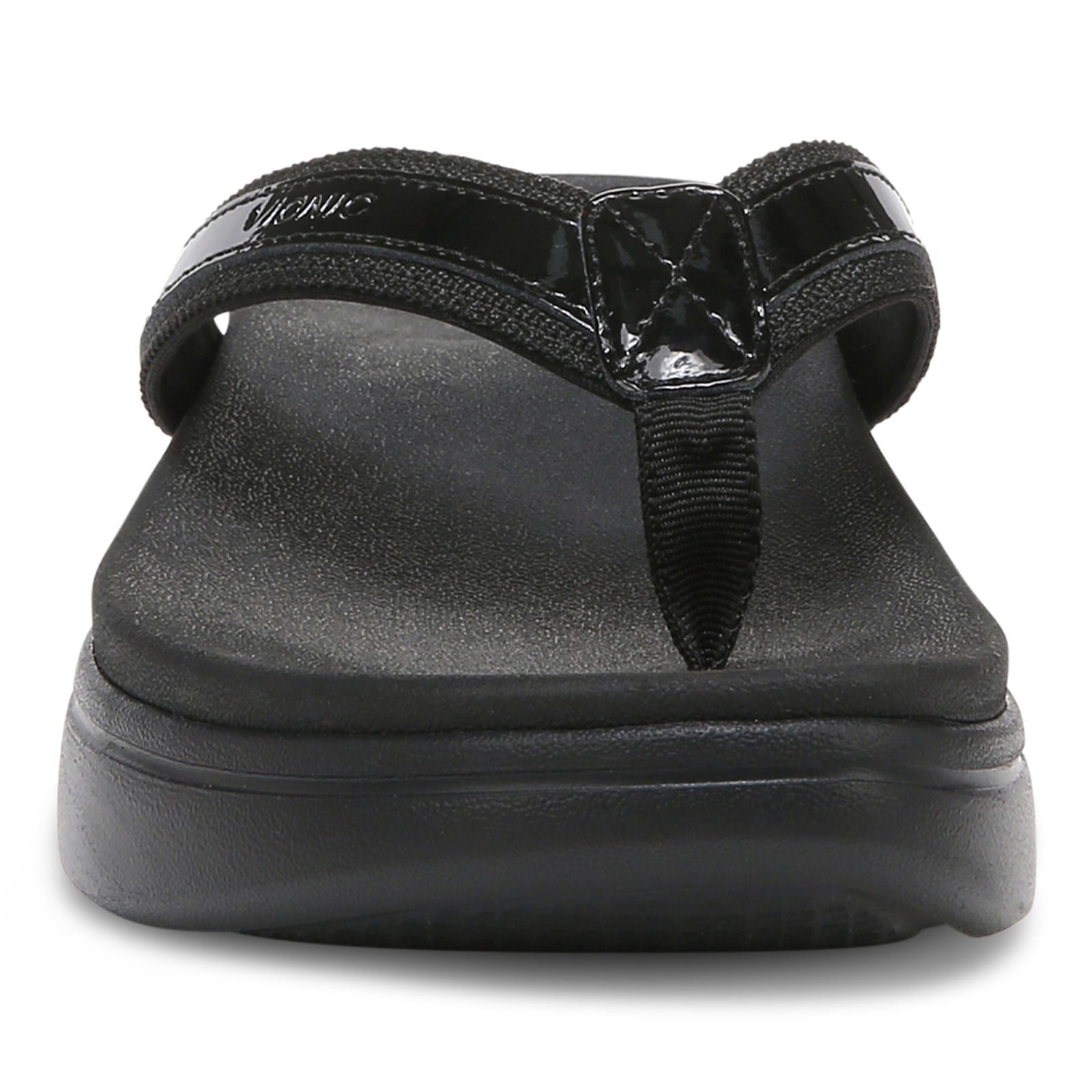 Vionic High Tide Ii Womens Thong Wedge - Black - Front