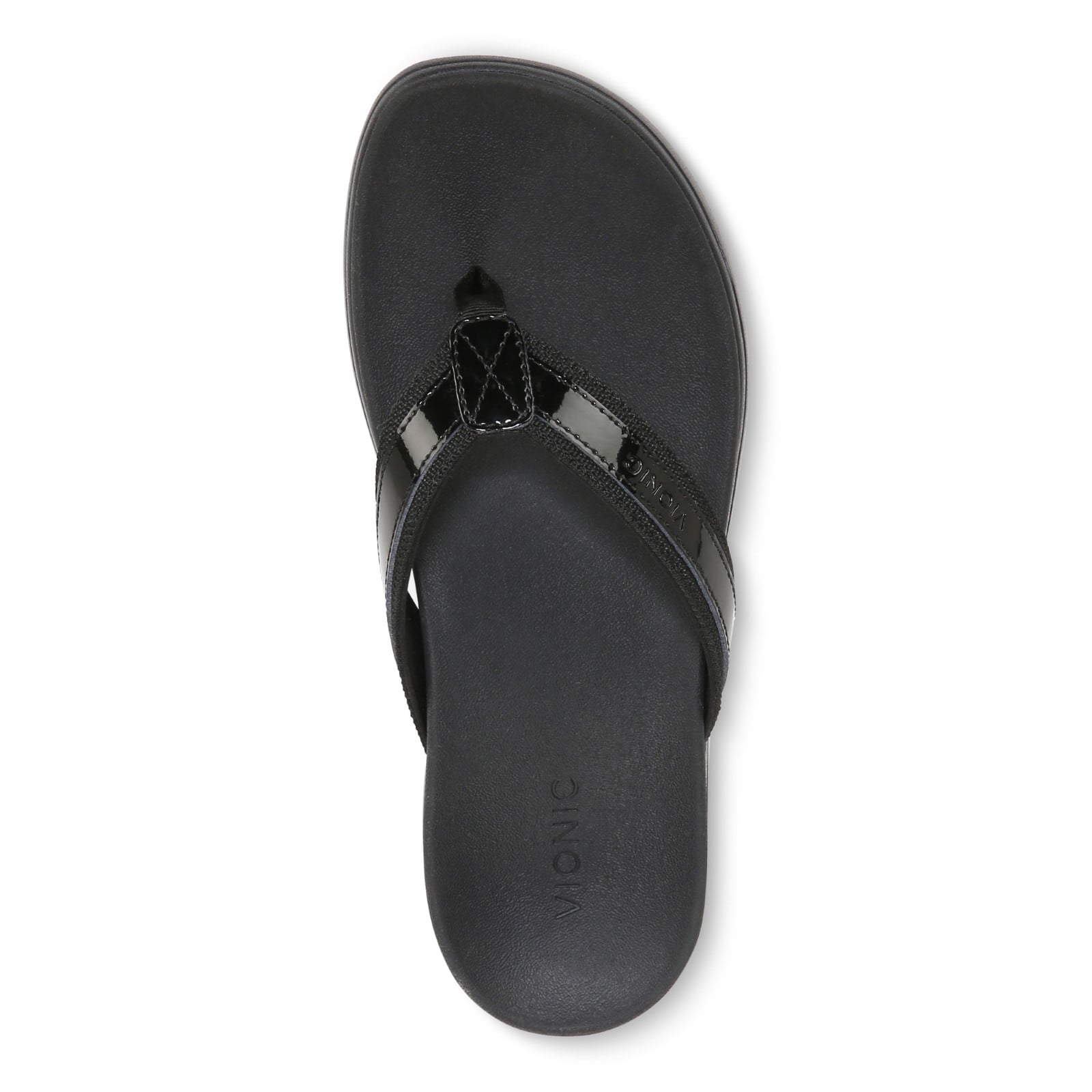 Vionic High Tide Ii Womens Thong Wedge - Black - Top