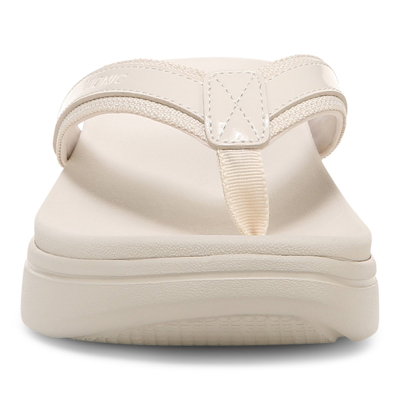 Vionic High Tide Ii Womens Thong Wedge - Cream - Front