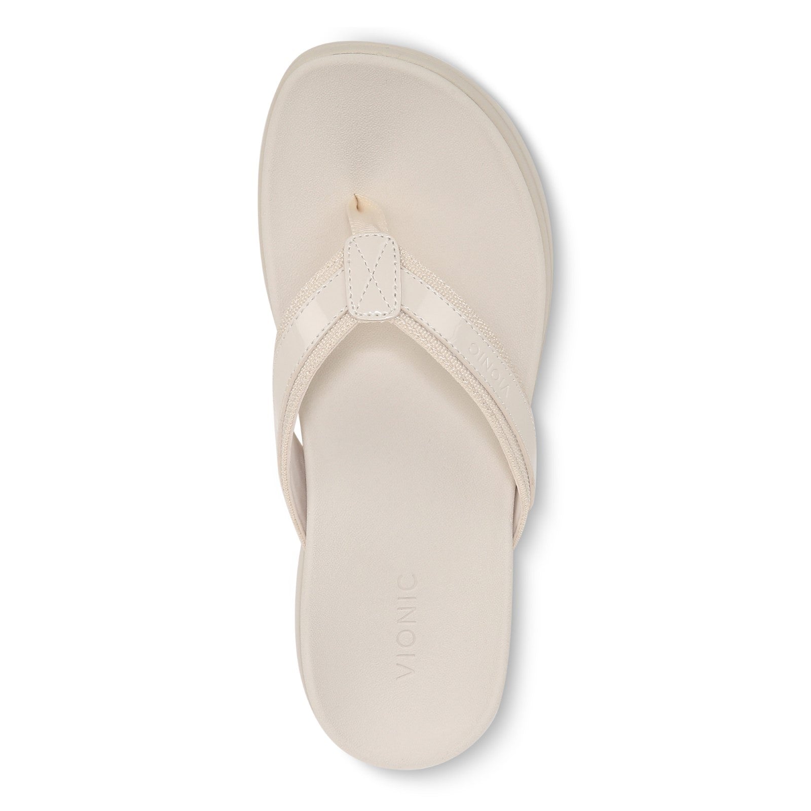 Vionic High Tide Ii Womens Thong Wedge - Cream - Top