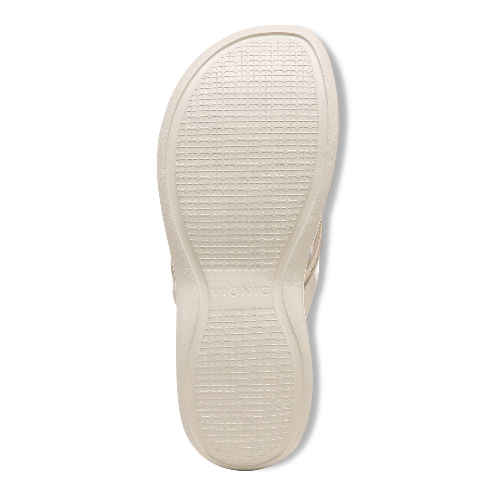Vionic High Tide Ii Womens Thong Wedge - Cream - Bottom