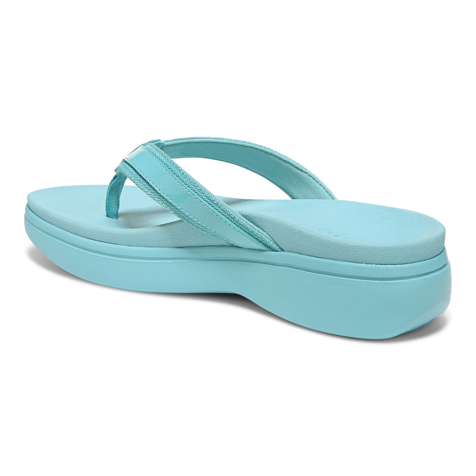 Vionic High Tide Ii Womens Thong Wedge - Aqua - Back angle