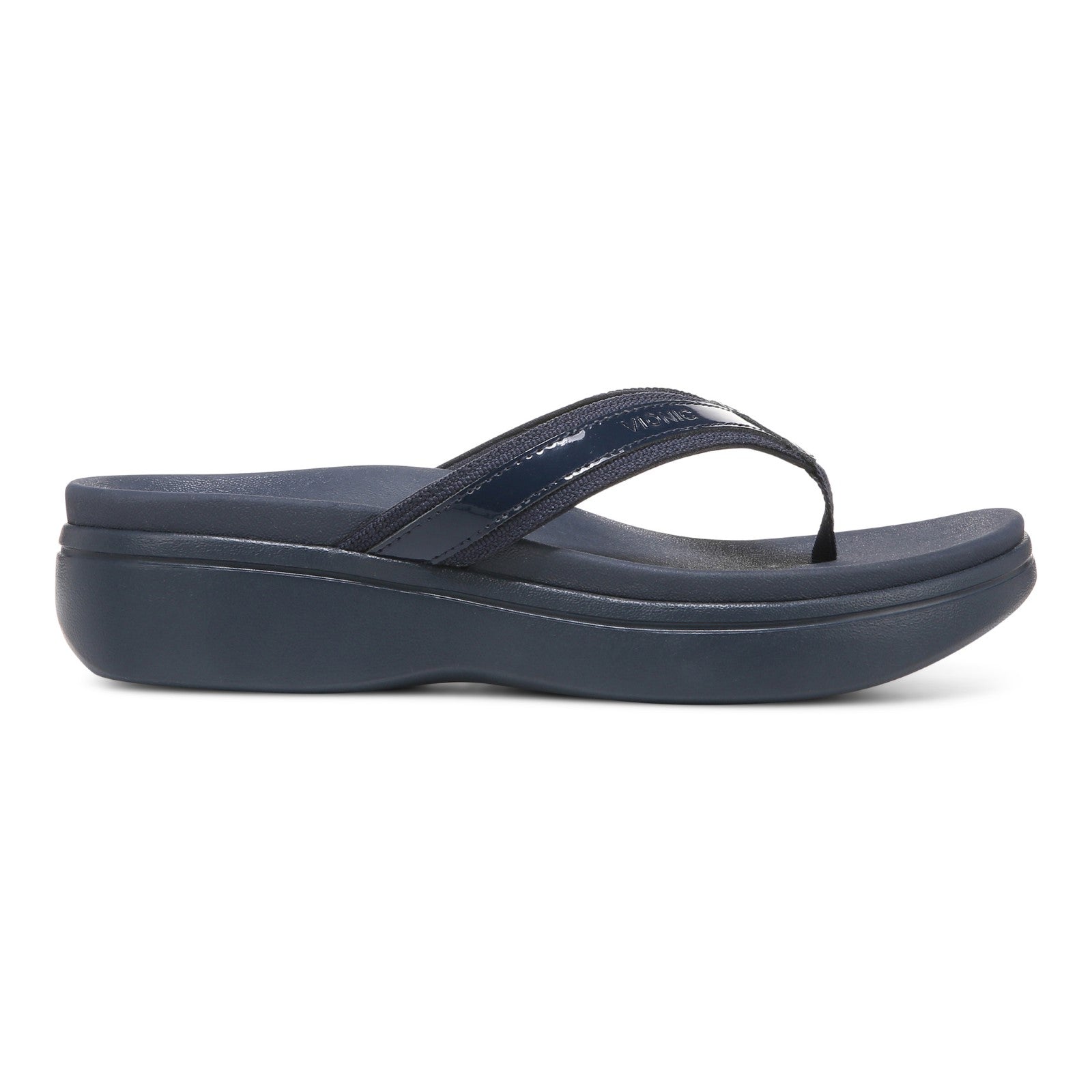 Vionic High Tide Ii Womens Thong Wedge - Navy - Right side