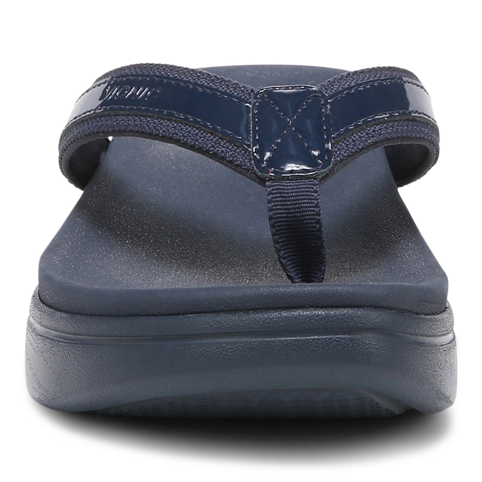 Vionic High Tide Ii Womens Thong Wedge - Navy - Front