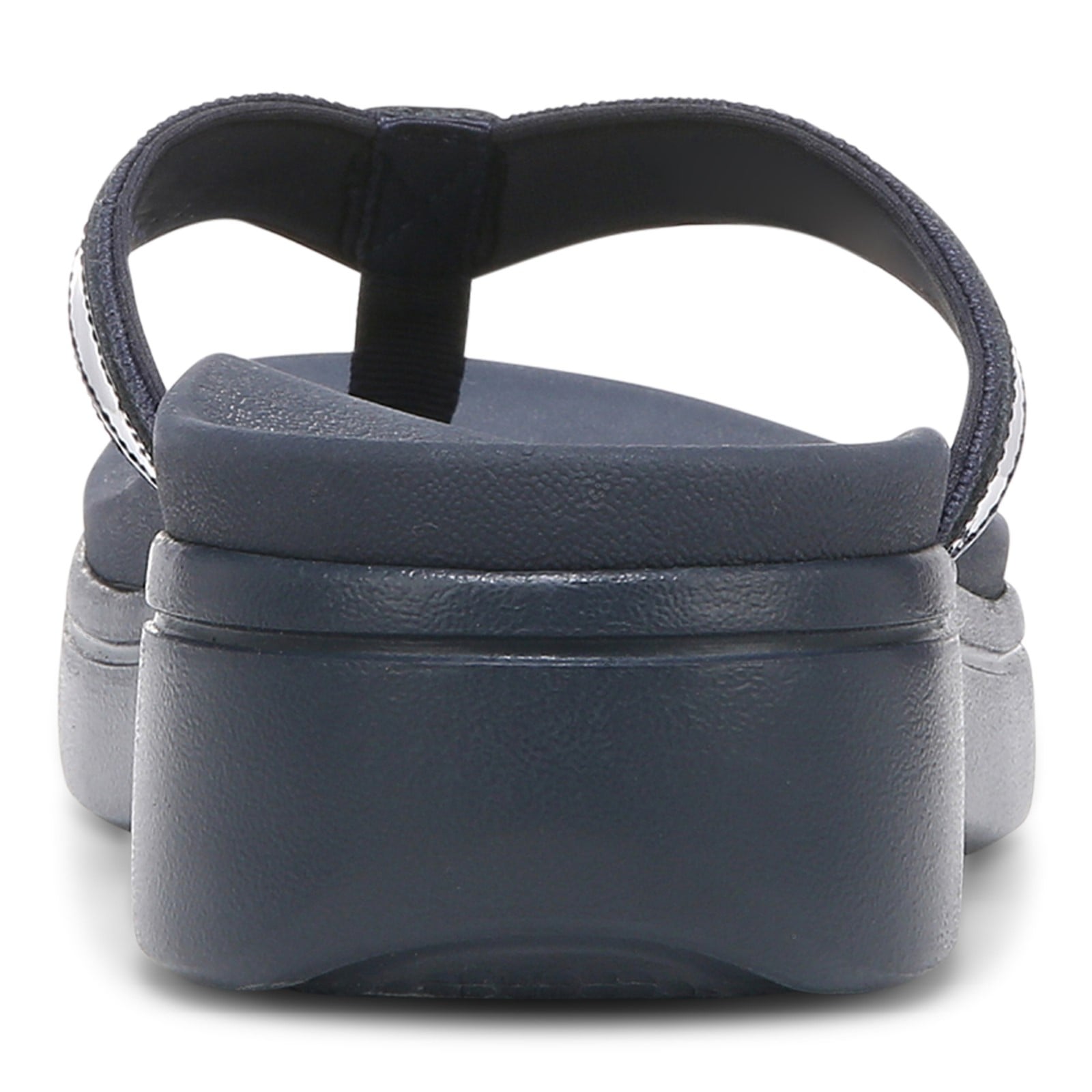Vionic High Tide Ii Womens Thong Wedge - Navy - Back