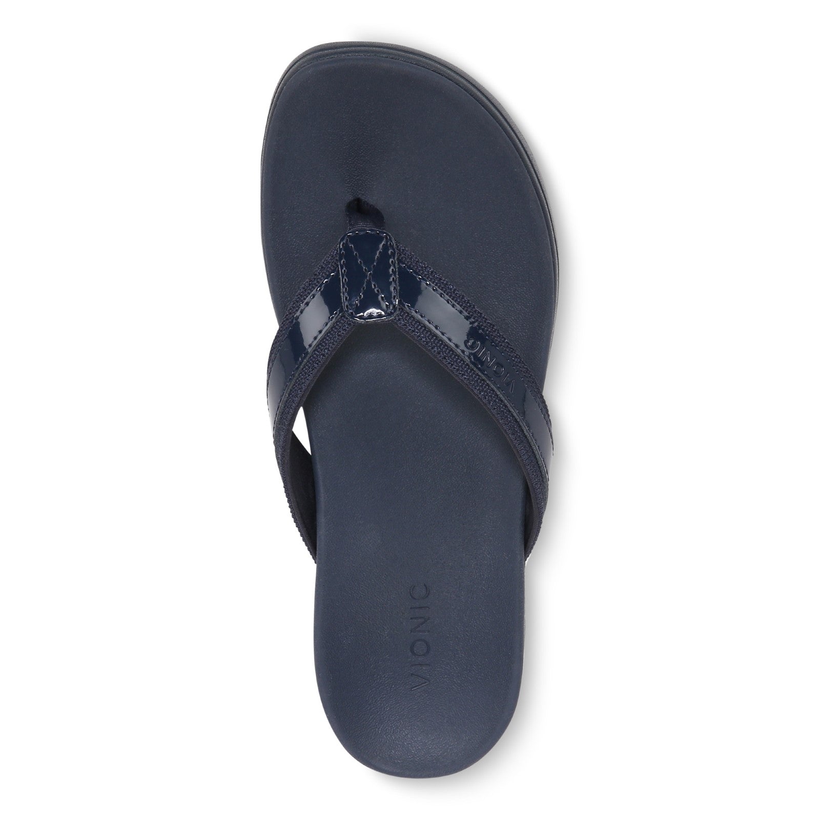 Vionic High Tide Ii Womens Thong Wedge - Navy - Top