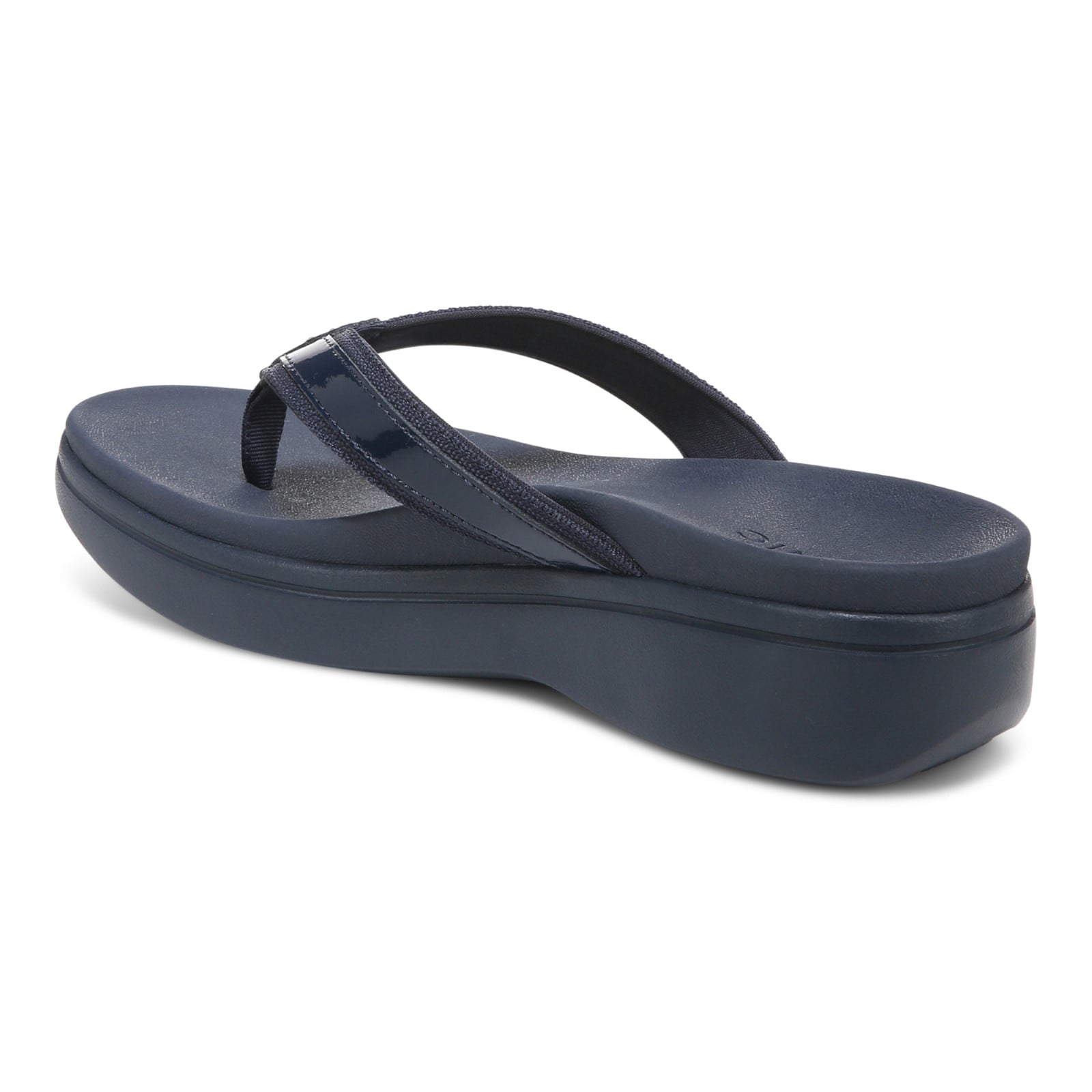 Vionic High Tide Ii Womens Thong Wedge - Navy - Back angle