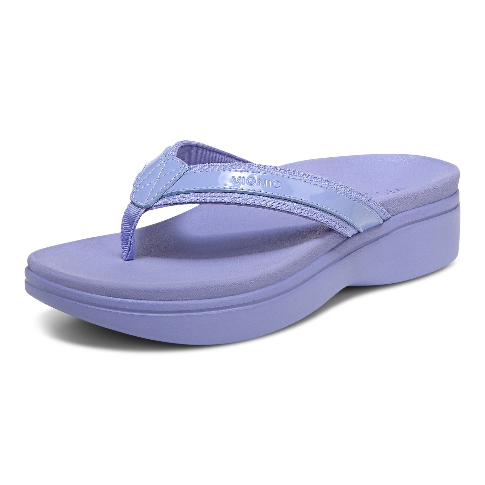 Vionic High Tide Ii Womens Thong Wedge - Dusty Lavender - Left angle