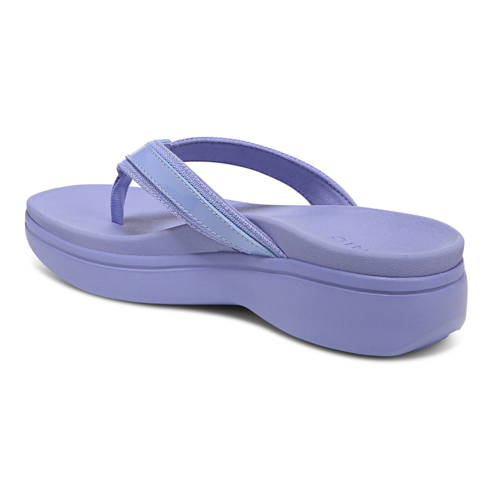 Vionic High Tide Ii Womens Thong Wedge - Dusty Lavender - Back angle