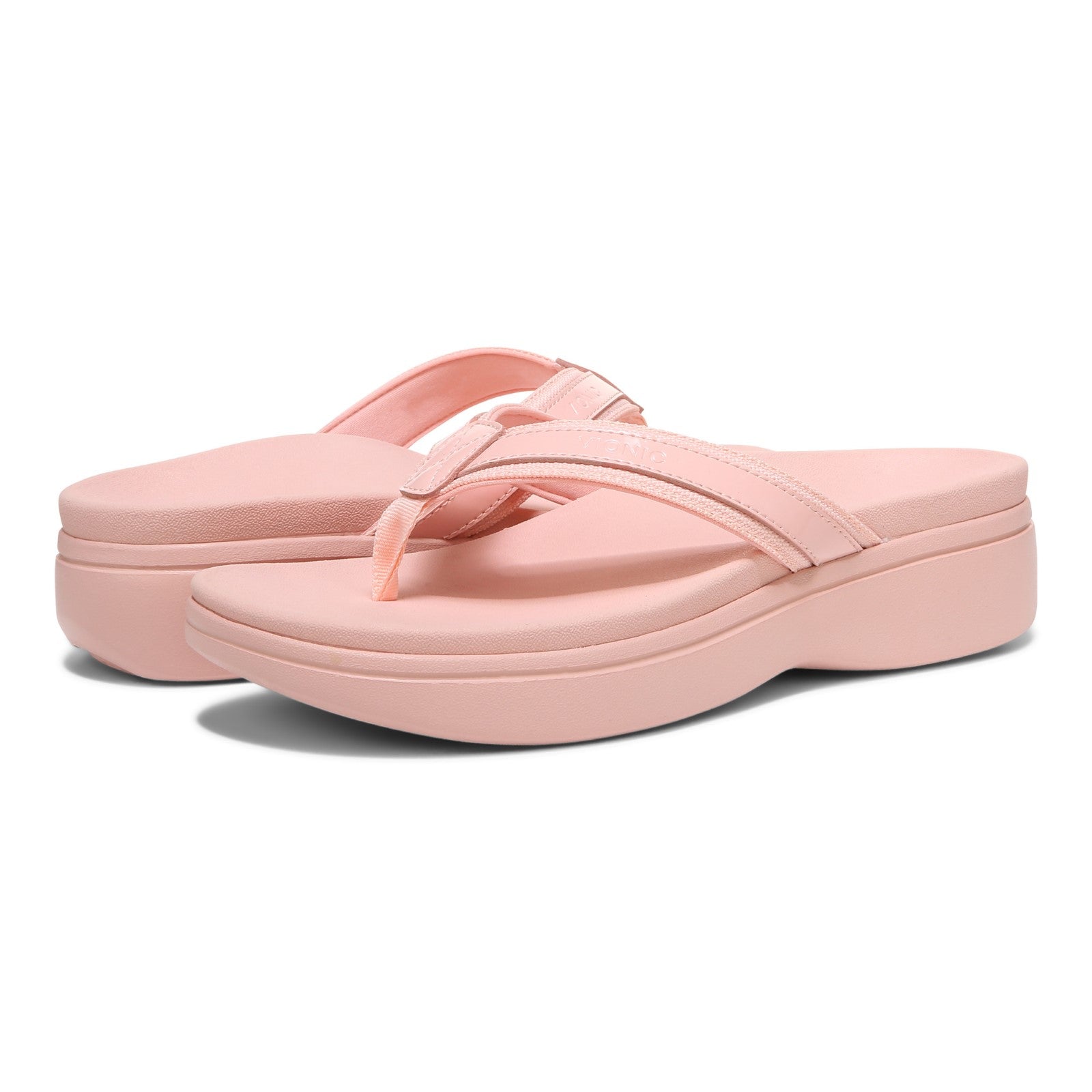 Vionic High Tide Ii Womens Thong Wedge - Roze - pair left angle