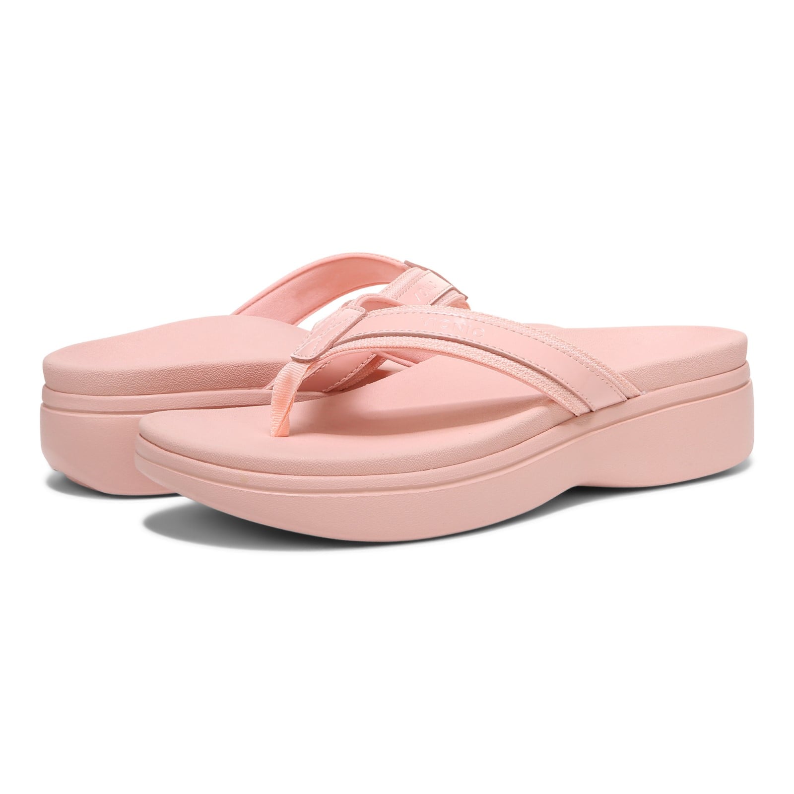 Vionic High Tide Ii Womens Thong Wedge - Roze - pair left angle
