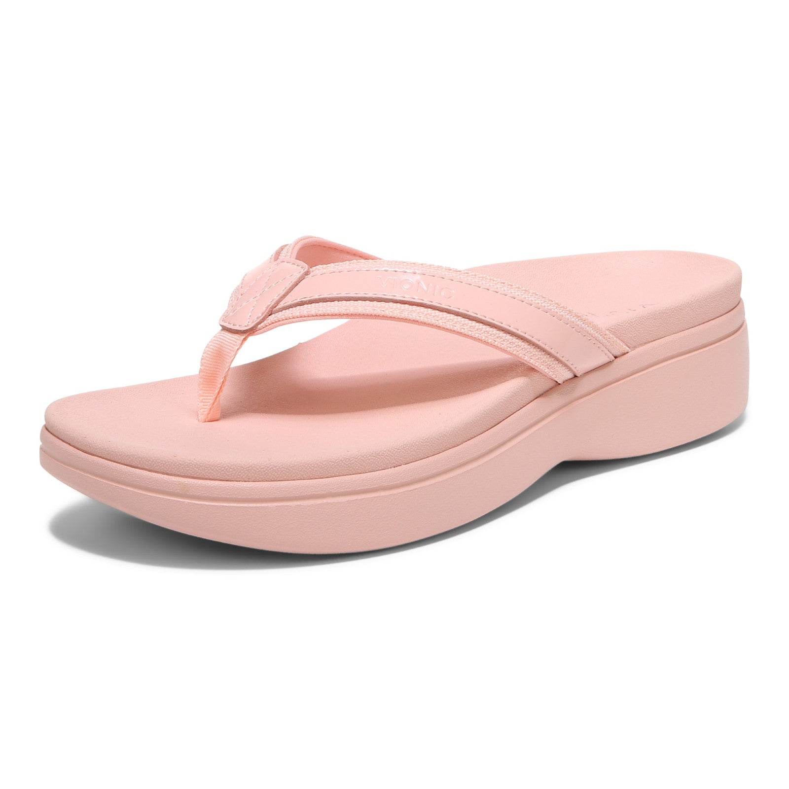 Vionic High Tide Ii Womens Thong Wedge - Roze - Left angle