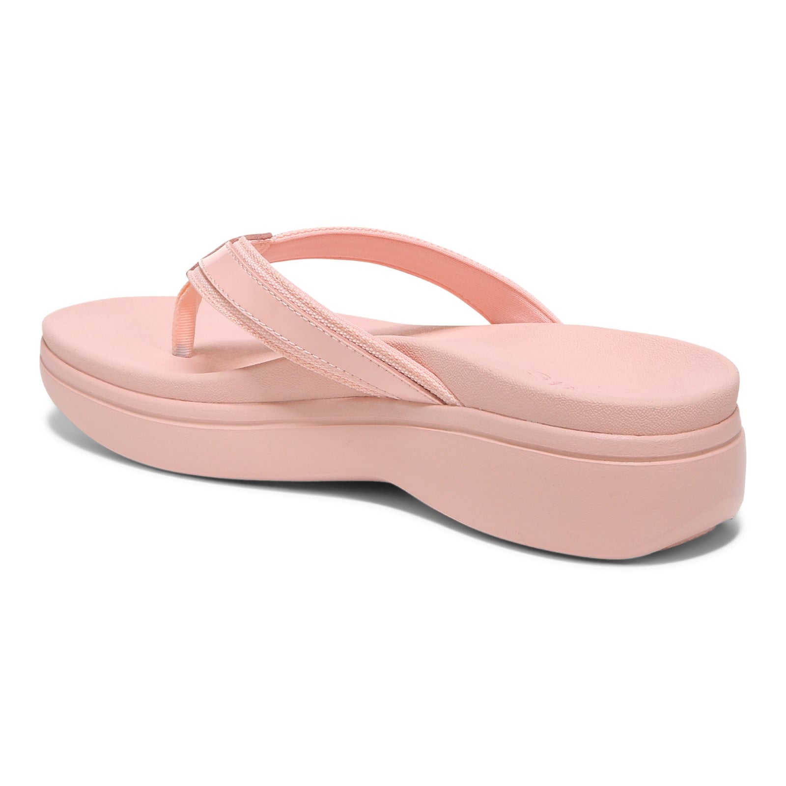 Vionic High Tide Ii Womens Thong Wedge - Roze - Back angle