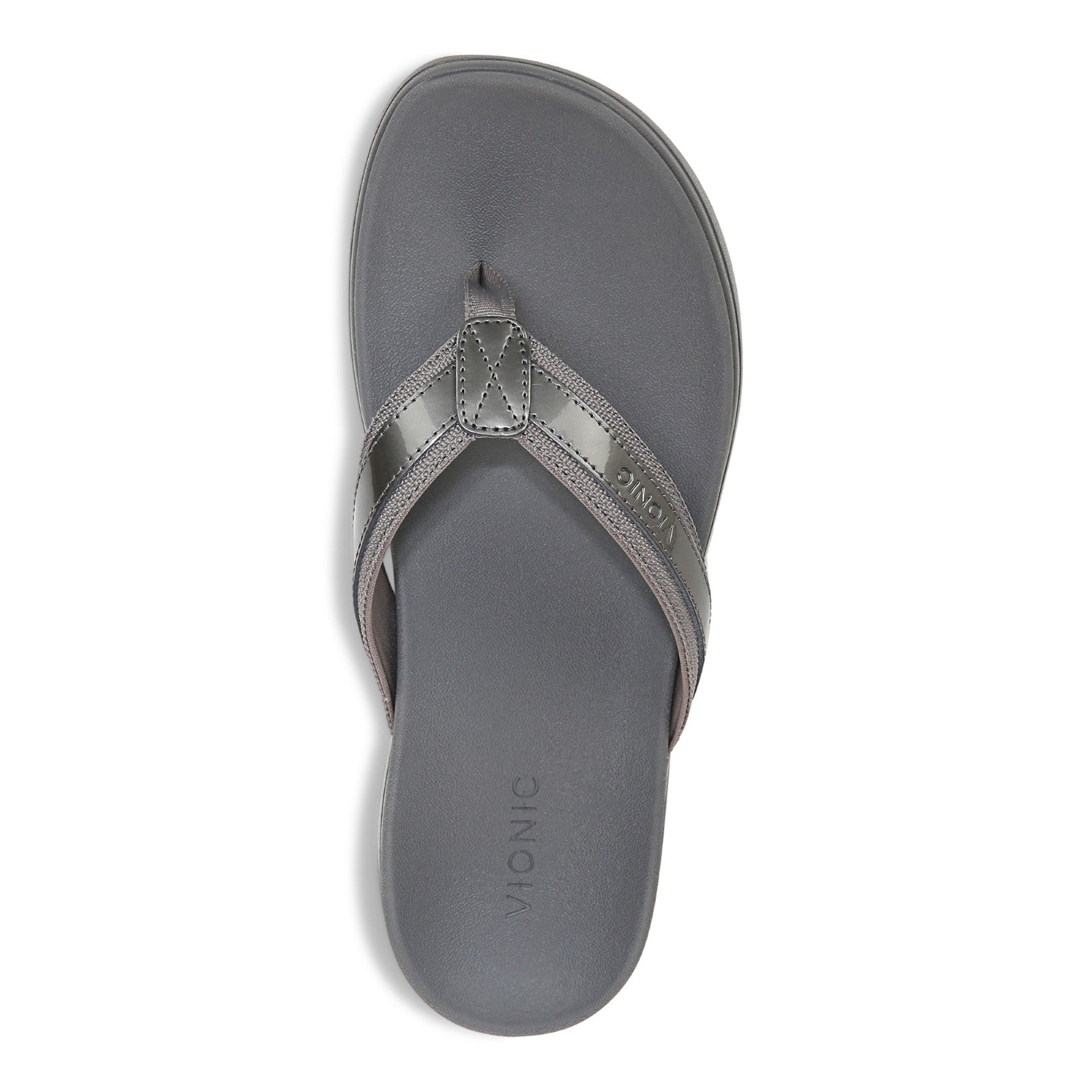 Vionic High Tide Ii Womens Thong Wedge - Pewter - Top