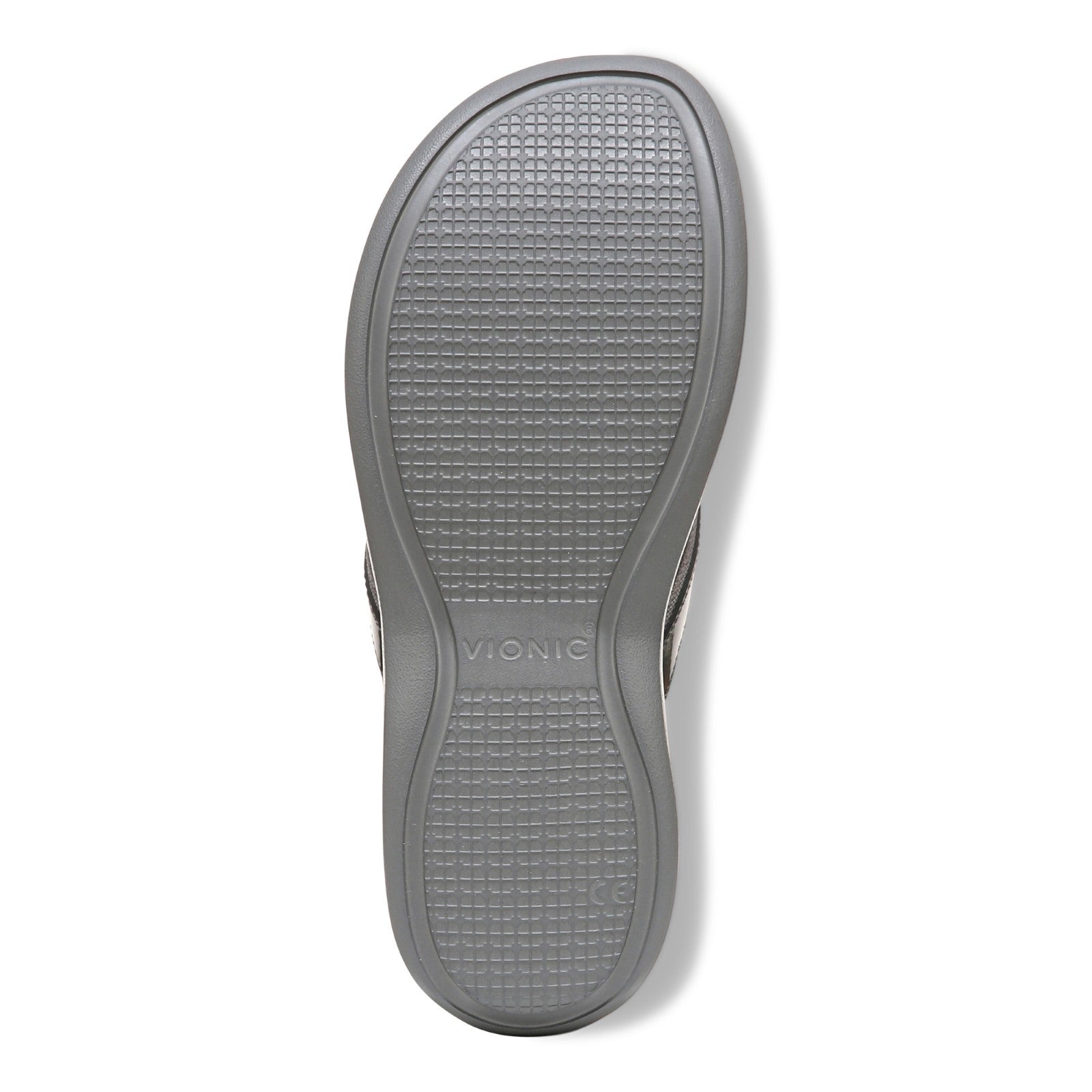 Vionic High Tide Ii Womens Thong Wedge - Pewter - Bottom