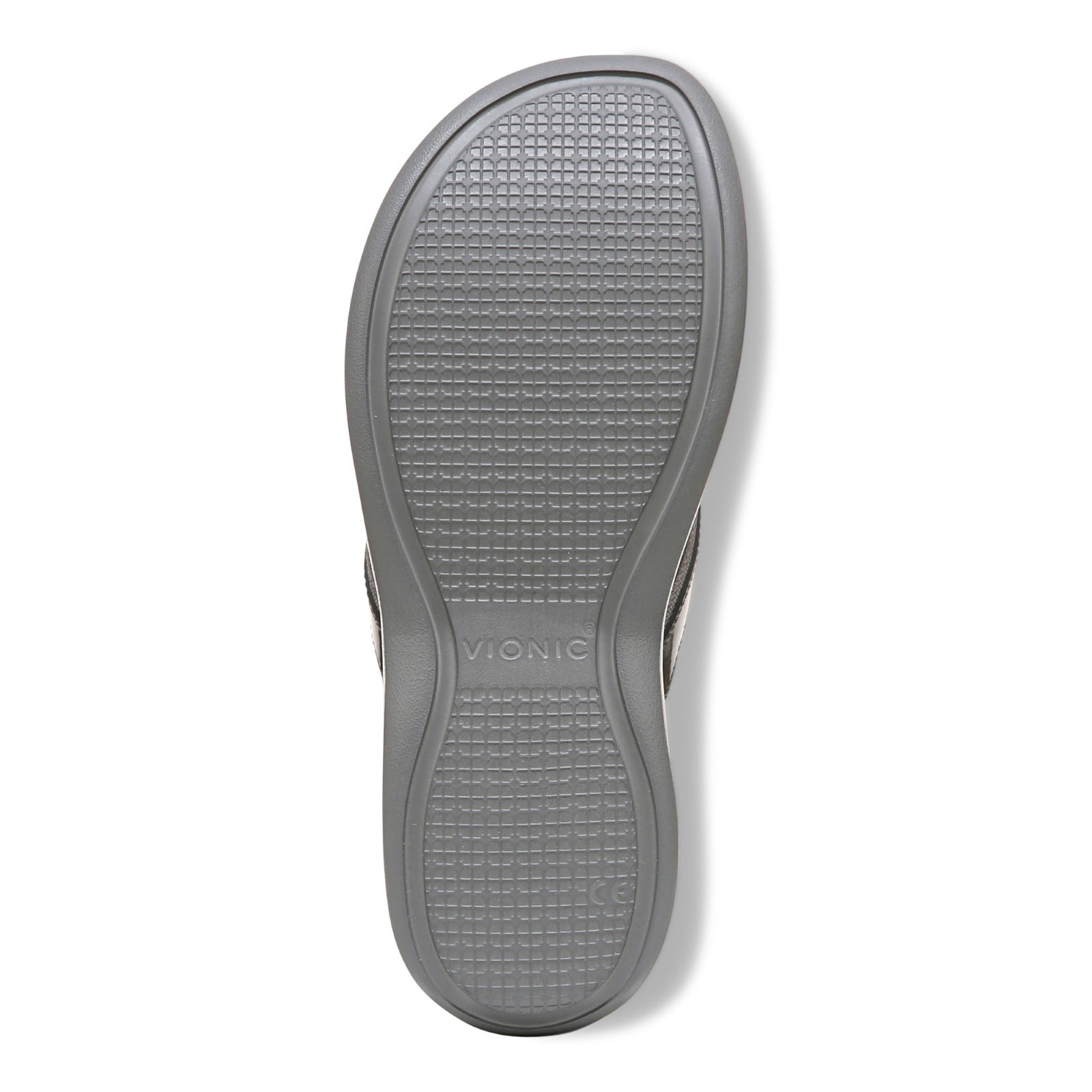 Vionic High Tide Ii Womens Thong Wedge - Pewter - Bottom
