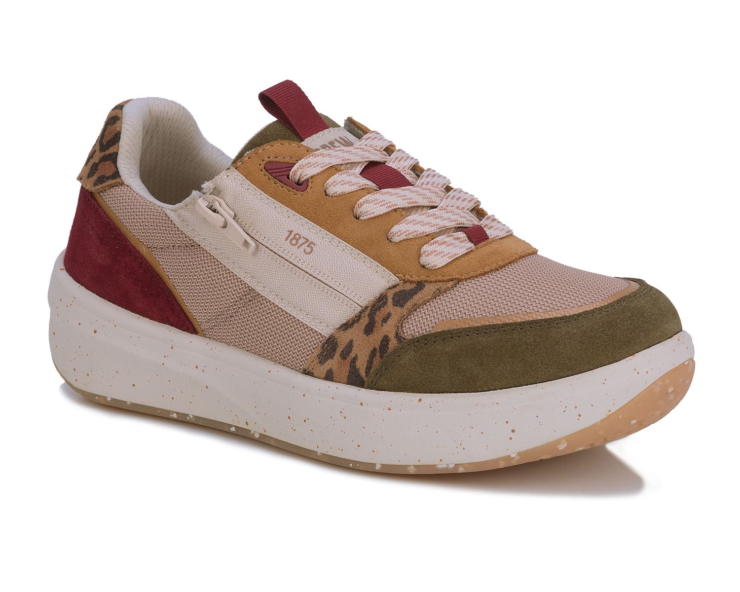 Drew Happy - Leopard Olive Combo - Sole View