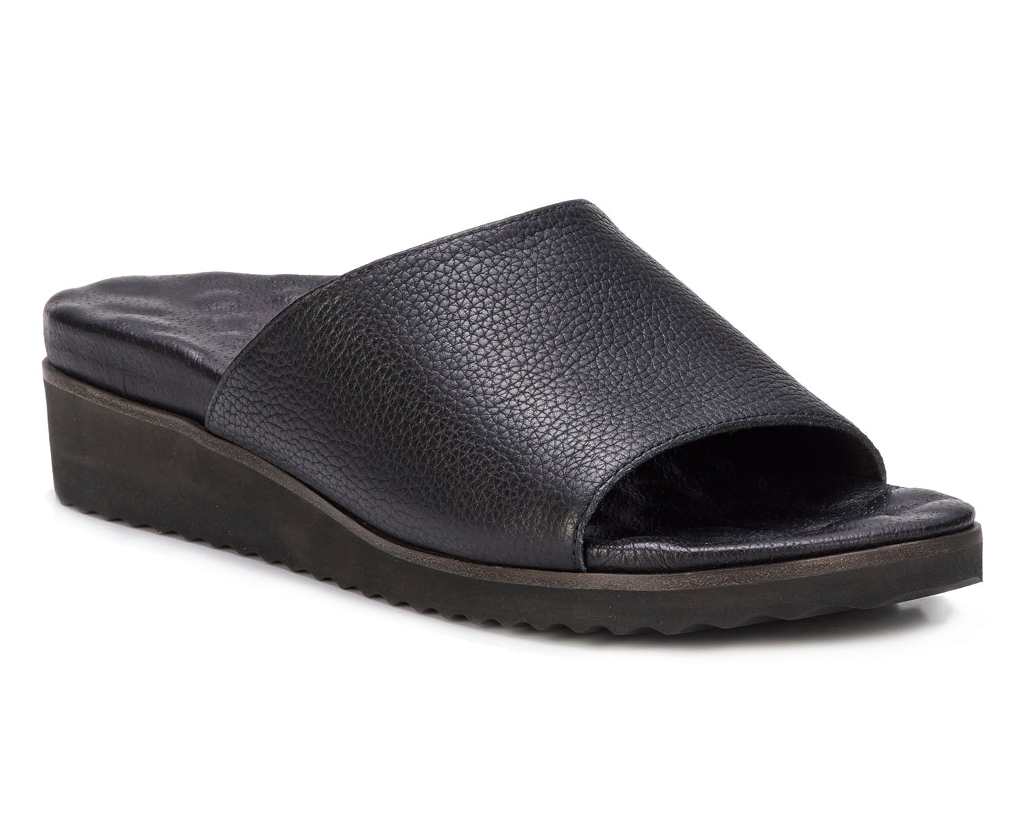 Black Tumbled Leather