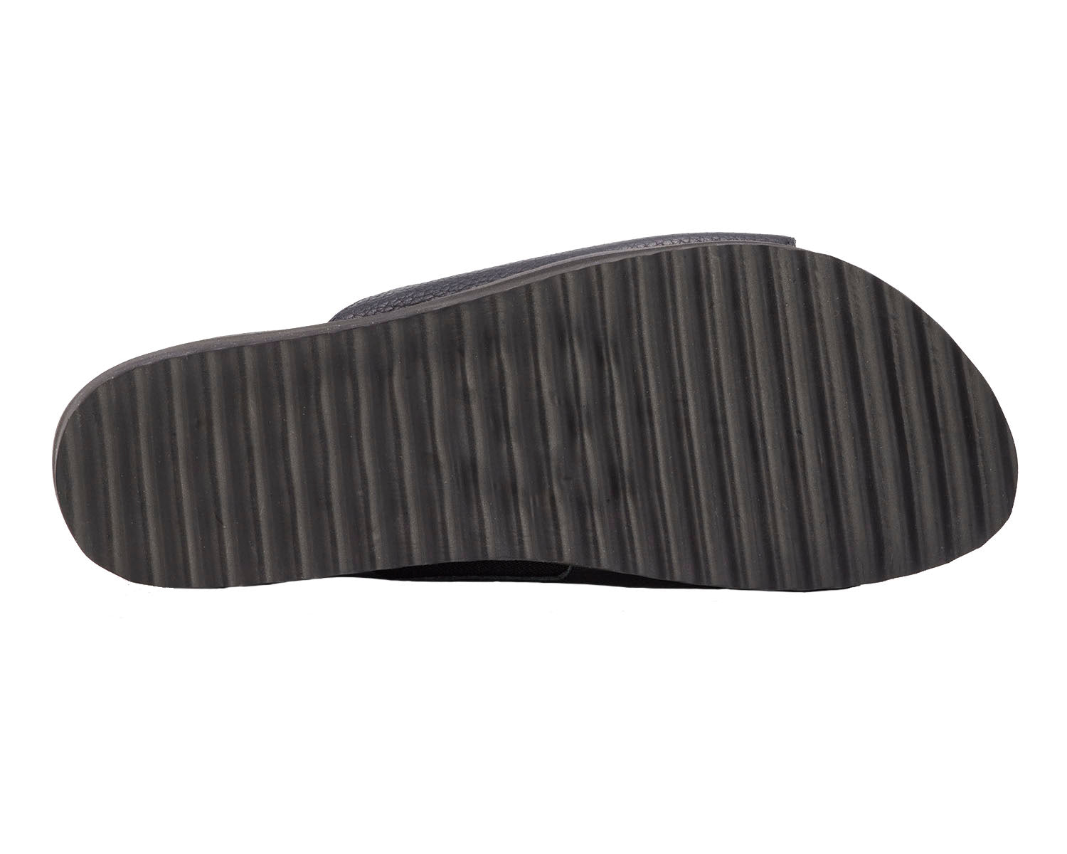 Ros Hommerson Heston Women's Slide Sandal - Black Tumbled Leather - Top View