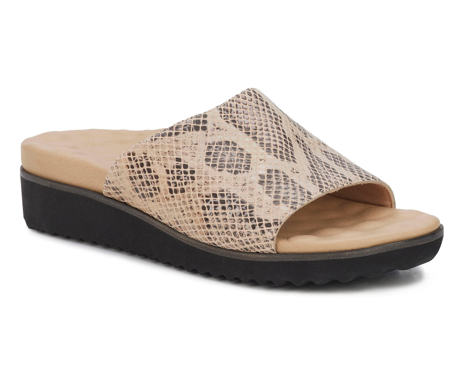 Natural Snake Print Leather