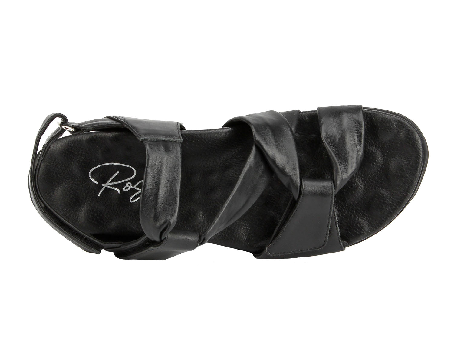 Ros Hommerson Hillary Women's Slide Sandal - Black Nappa Comfort Leather - Sole View