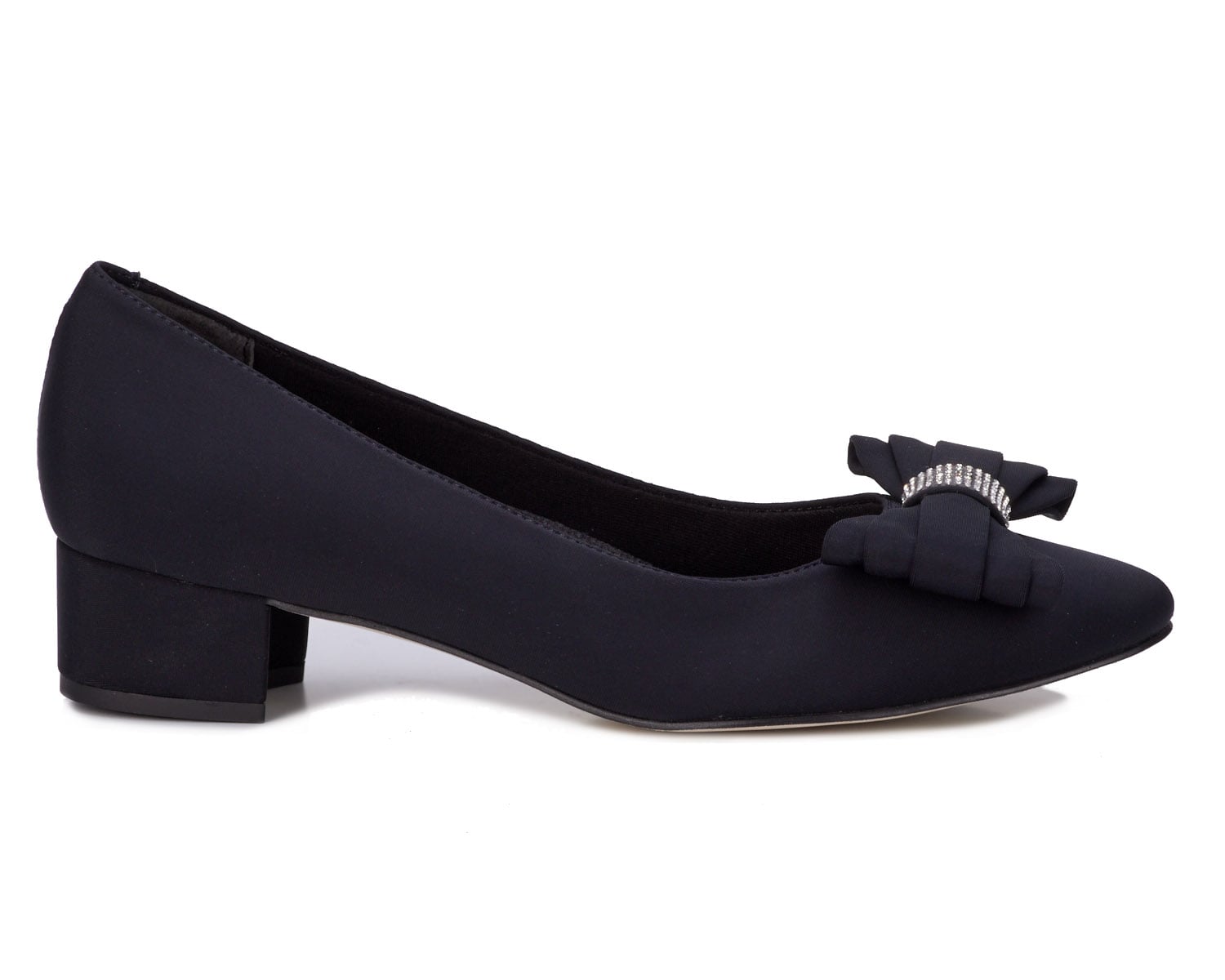 Ros Hommerson Hollie Women's Dress Pump - Black Micro Fabric - Outside View