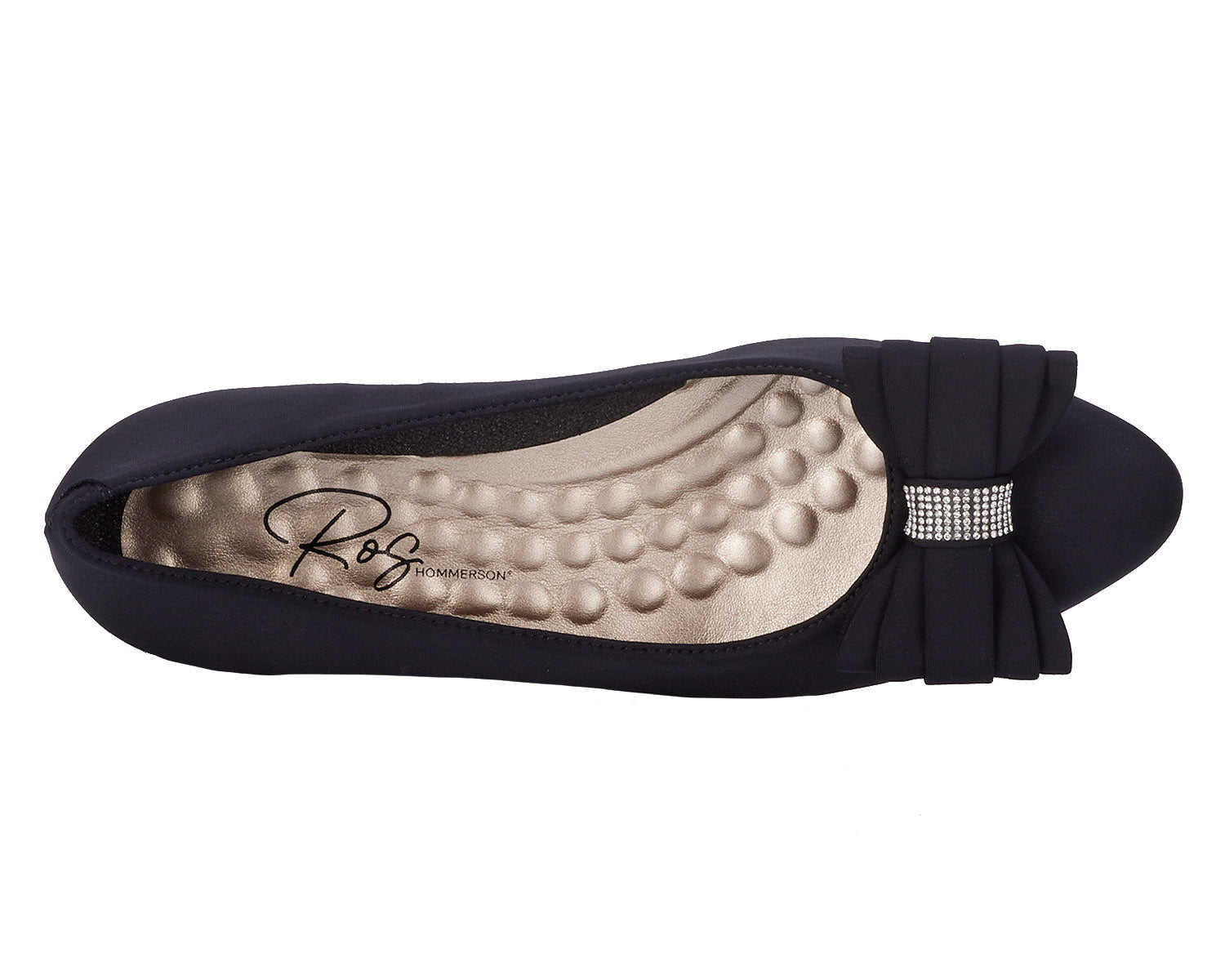 Ros Hommerson Hollie Women's Dress Pump - Black Micro Fabric - Sole View