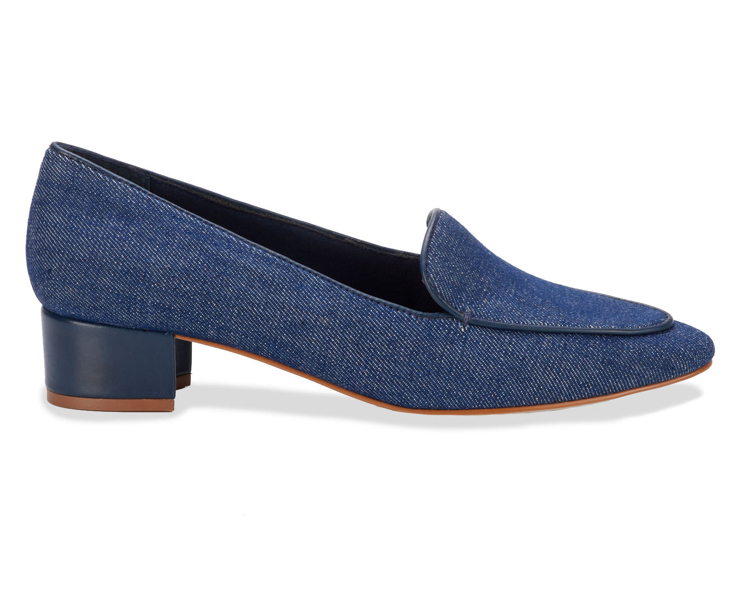 Ros Hommerson Honey Women's Dress Shoe - Denim Fabric/navy Leather - Outside View