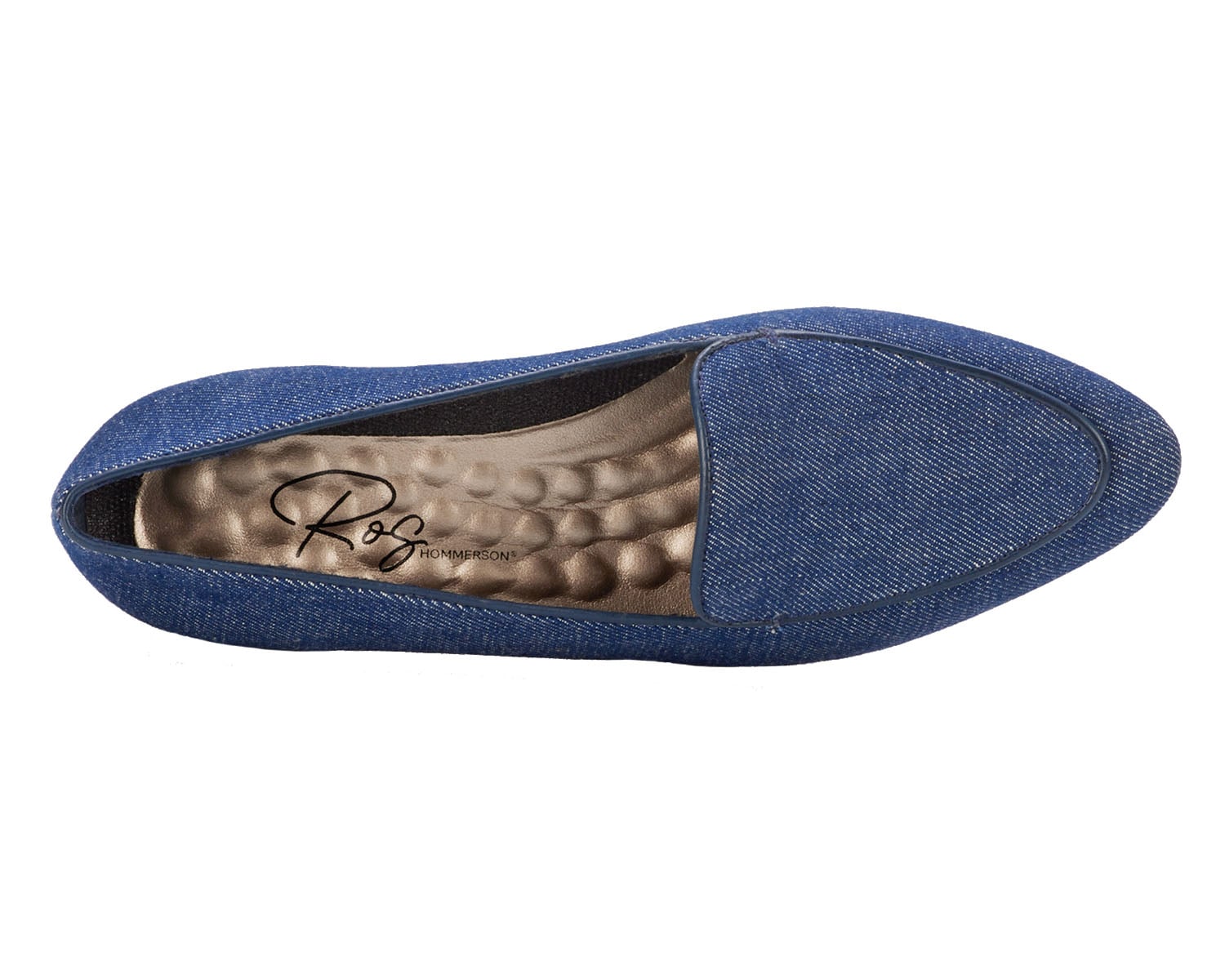 Ros Hommerson Honey Women's Dress Shoe - Denim Fabric/navy Leather - Sole View