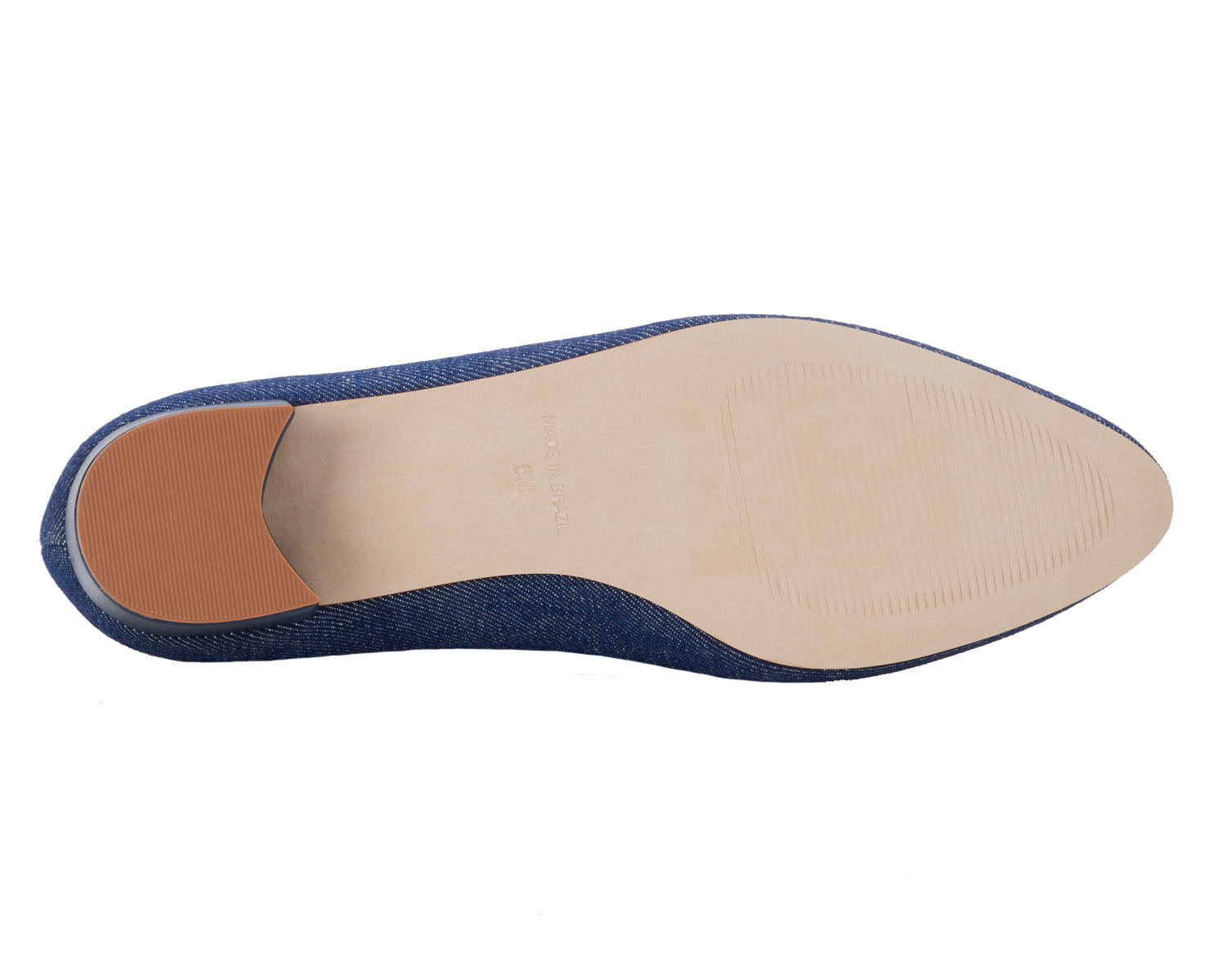 Ros Hommerson Honey Women's Dress Shoe - Denim Fabric/navy Leather - Top View