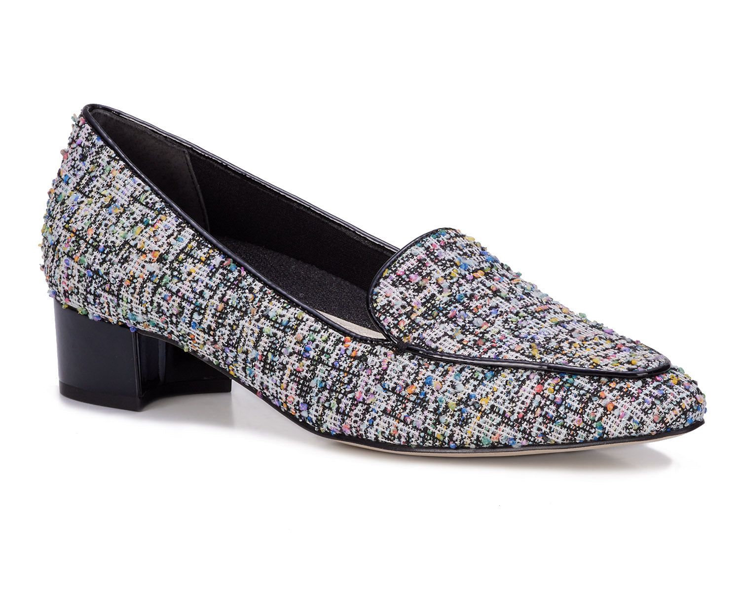 Ros Hommerson Honey Women's Dress Shoe - Multi Boucle/Black Pat - Top View