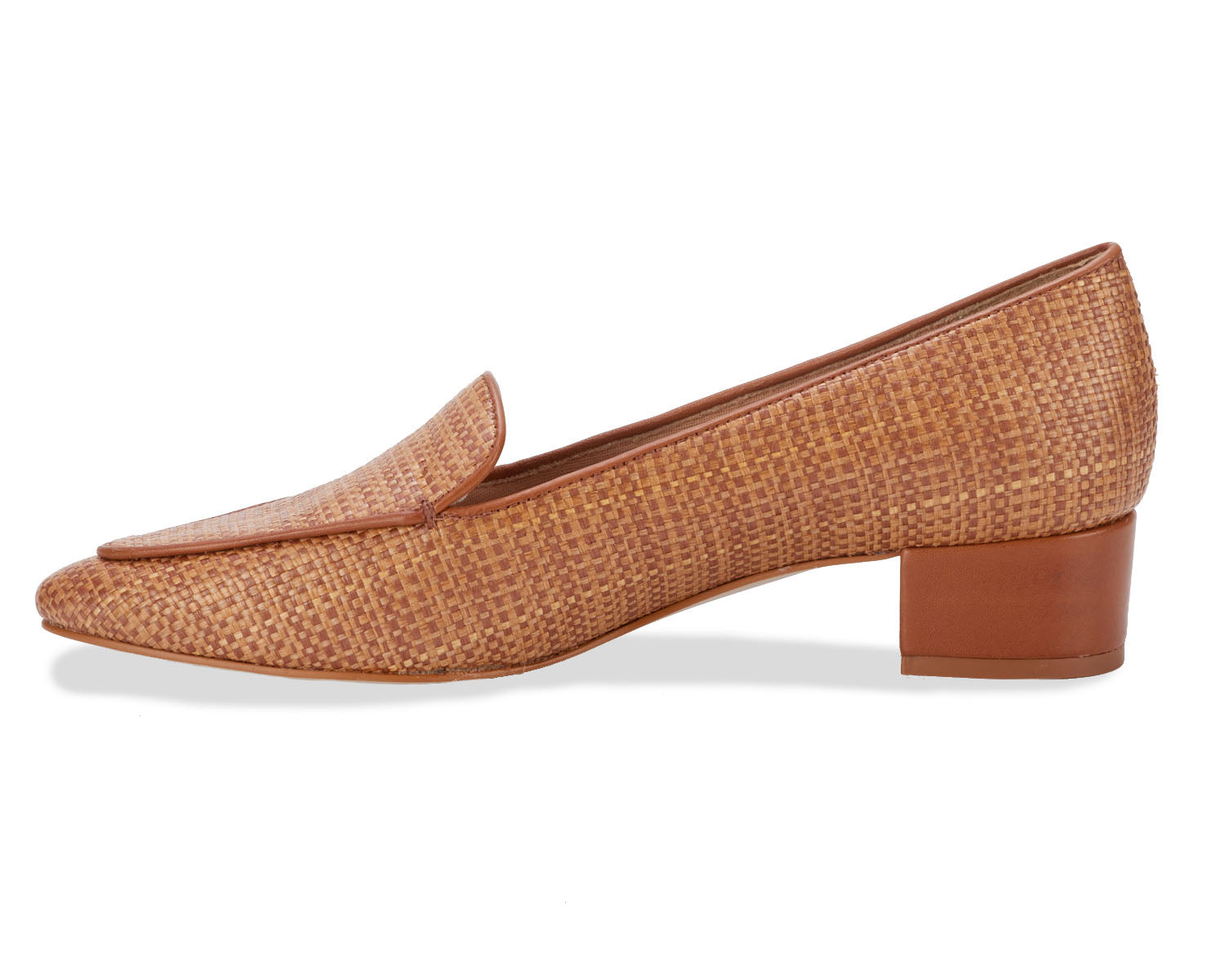 Ros Hommerson Honey Women's Dress Shoe - Raffia/luggage Maia Leather - Inside View