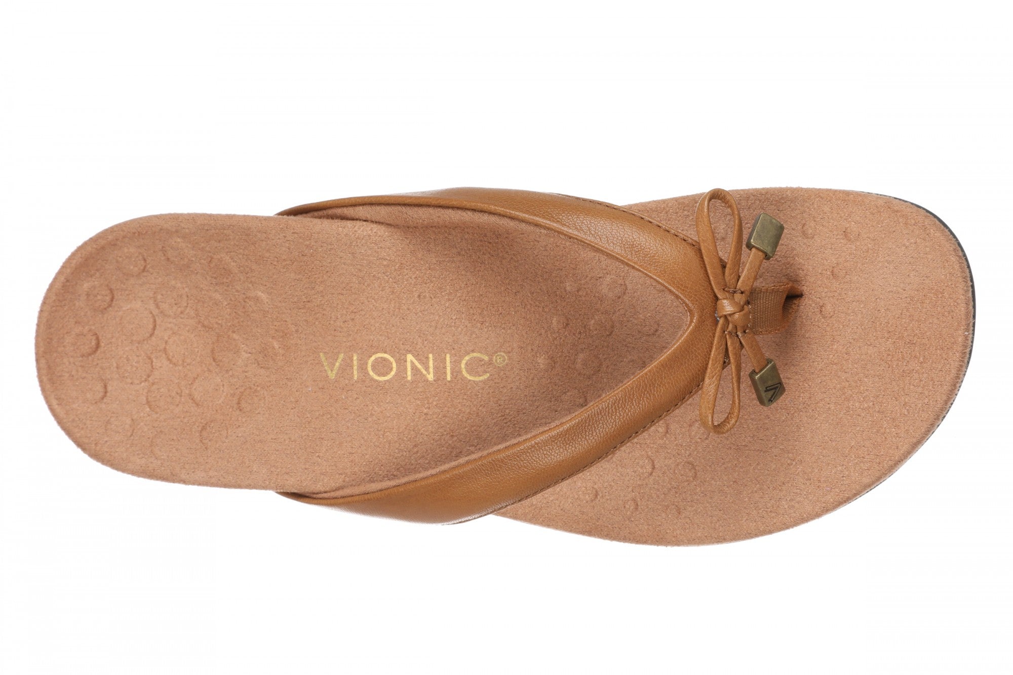 Vionic Bella - Women's Orthotic Thong Sandals - Light Brown - Top