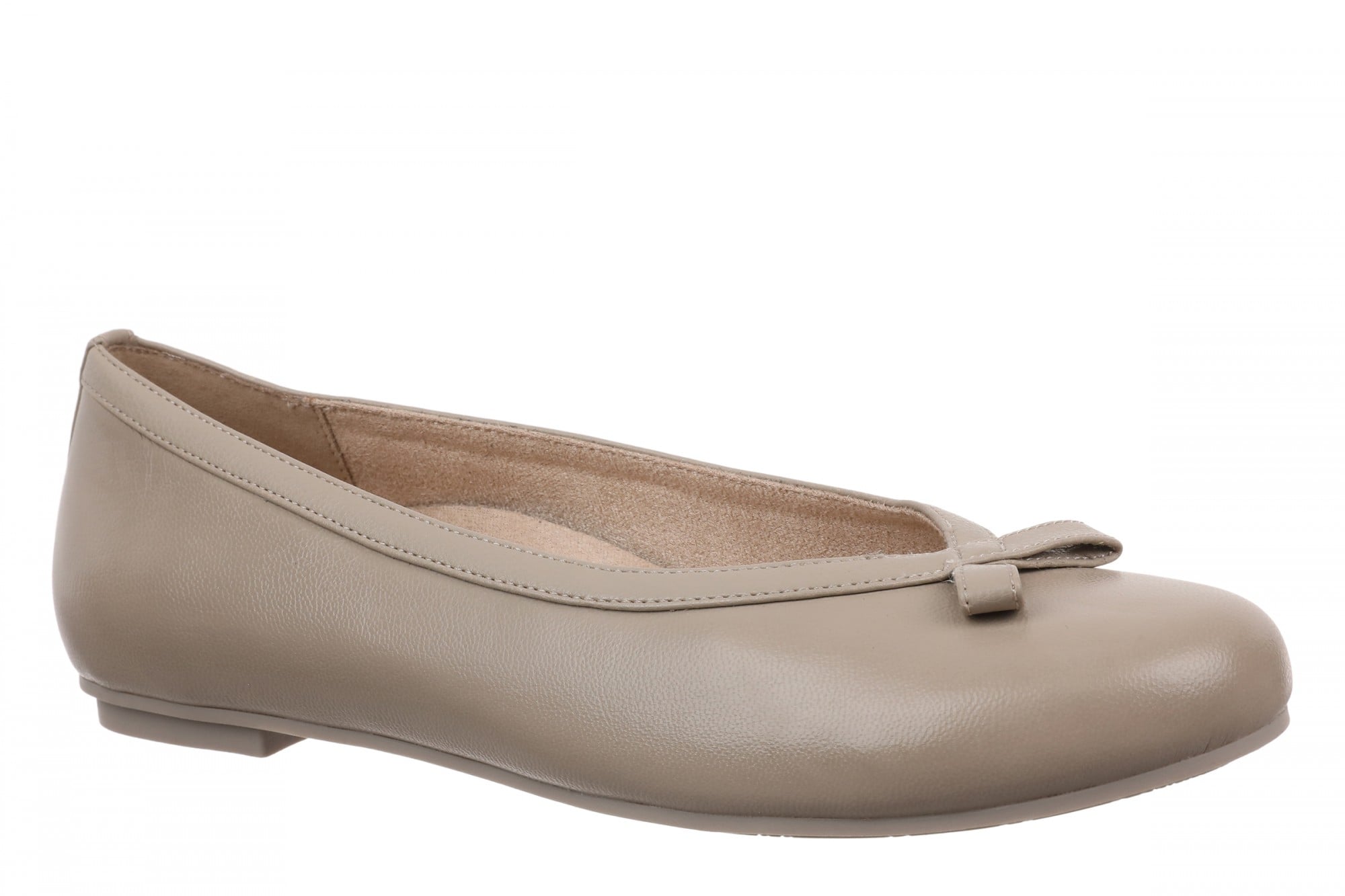 Vionic Sidney Flats for Women - Stylish Ballet Flats with Arch Support - Cobblestone - Angle main