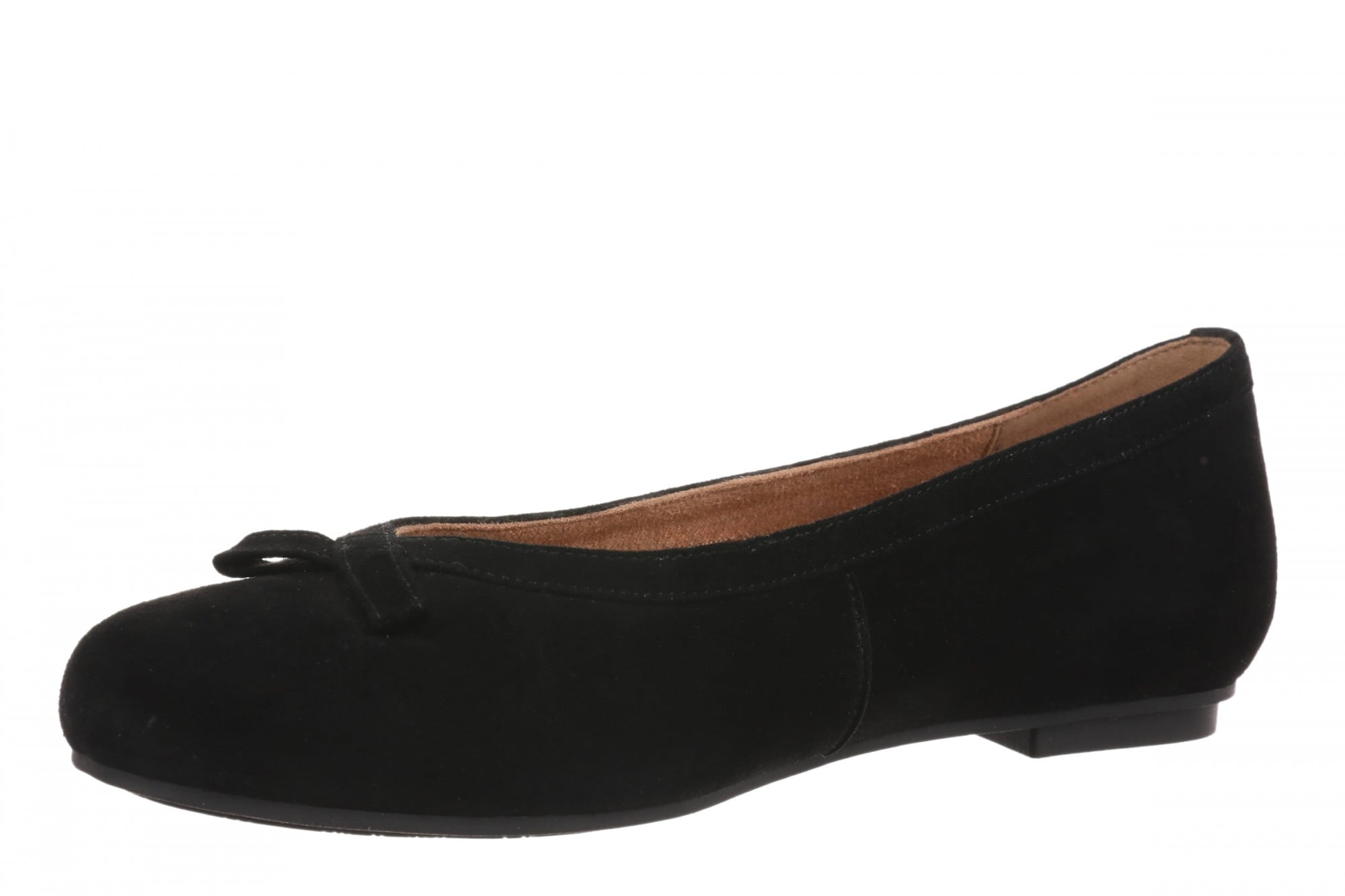 Vionic Sidney Flats for Women - Stylish Ballet Flats with Arch Support - Black - Left angle