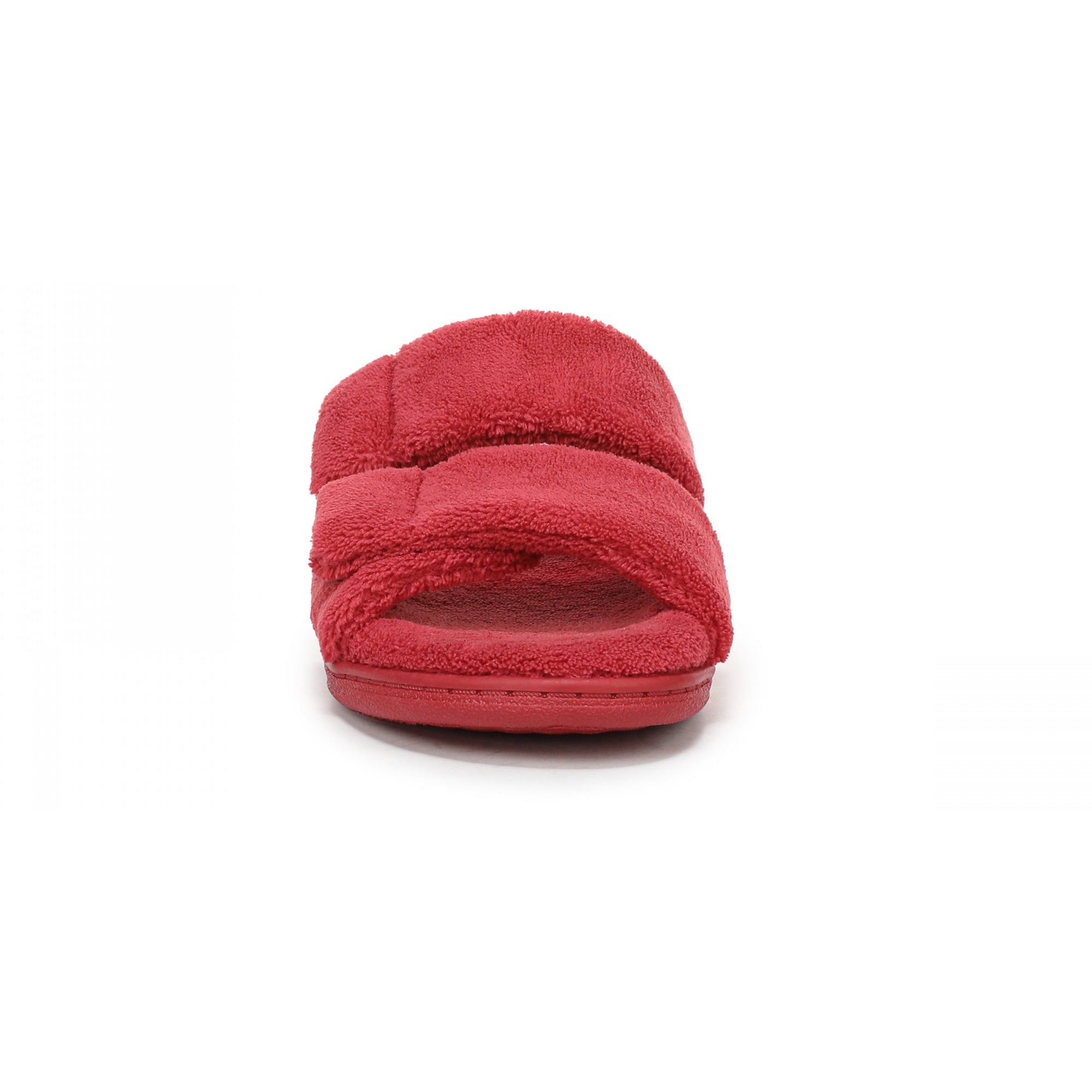 Vionic Dessie Women's Slippers - Scarlet Red - Front of Shoe