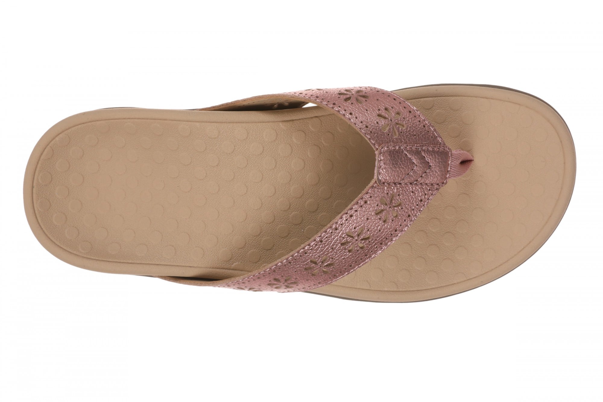 Vionic Shona Women's Supportive Sandal Flip Flops - Rose Gold - Top