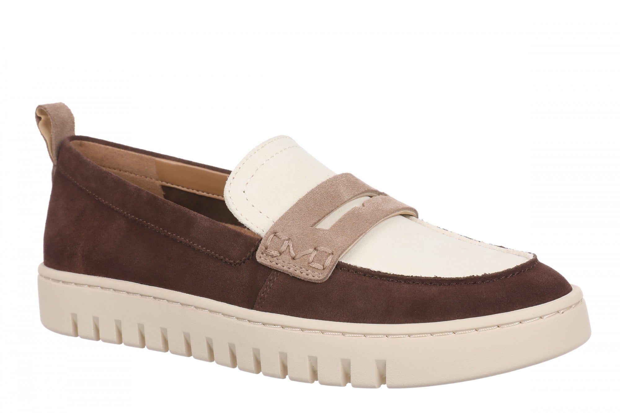 Vionic Uptown Women's Slip-On Loafer Moc Casual Shoes - Swiss Chocolate Multi - Angle main
