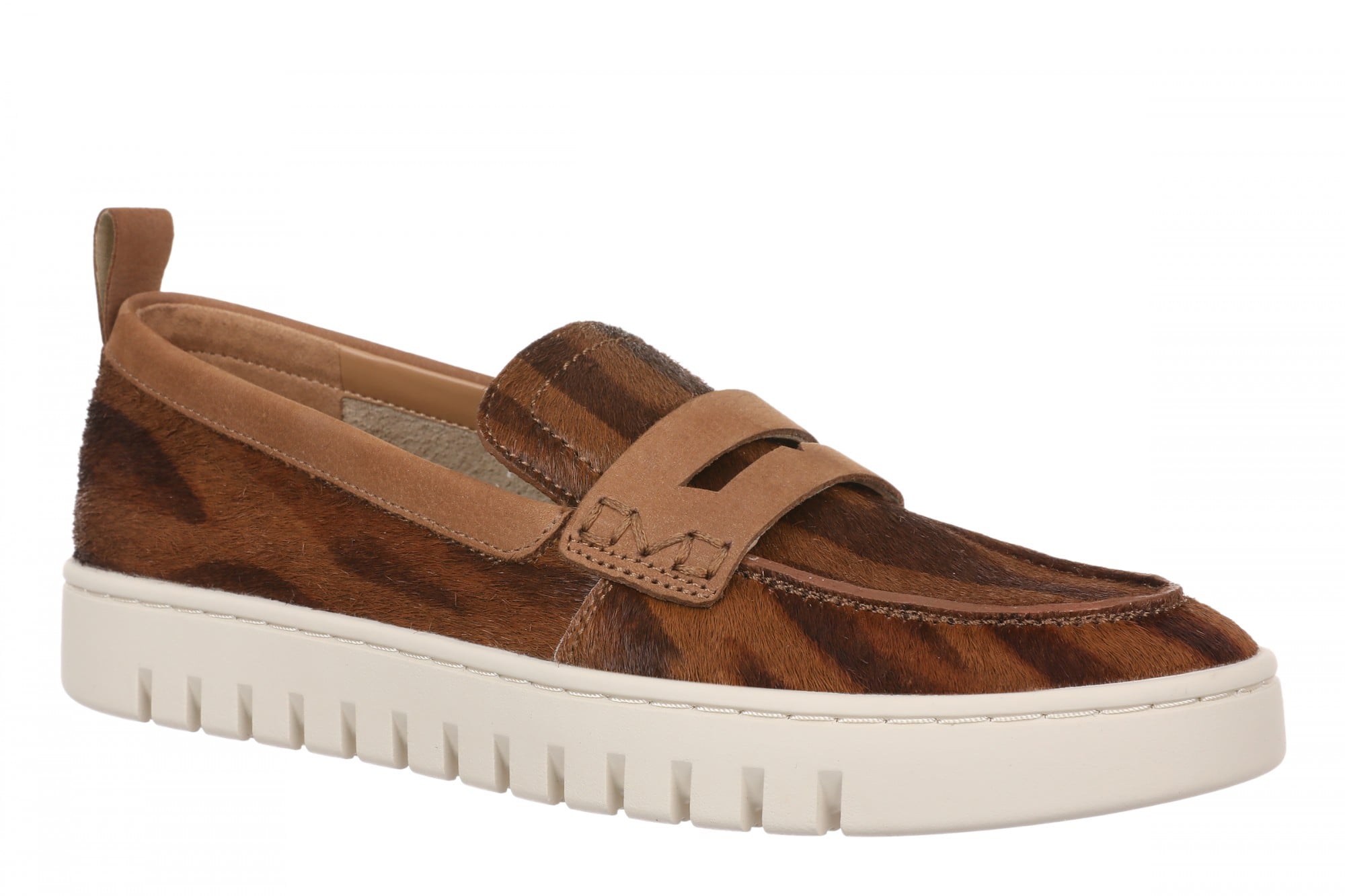 Vionic Uptown Women's Slip-On Loafer Moc Casual Shoes - Brown Multi - Angle main