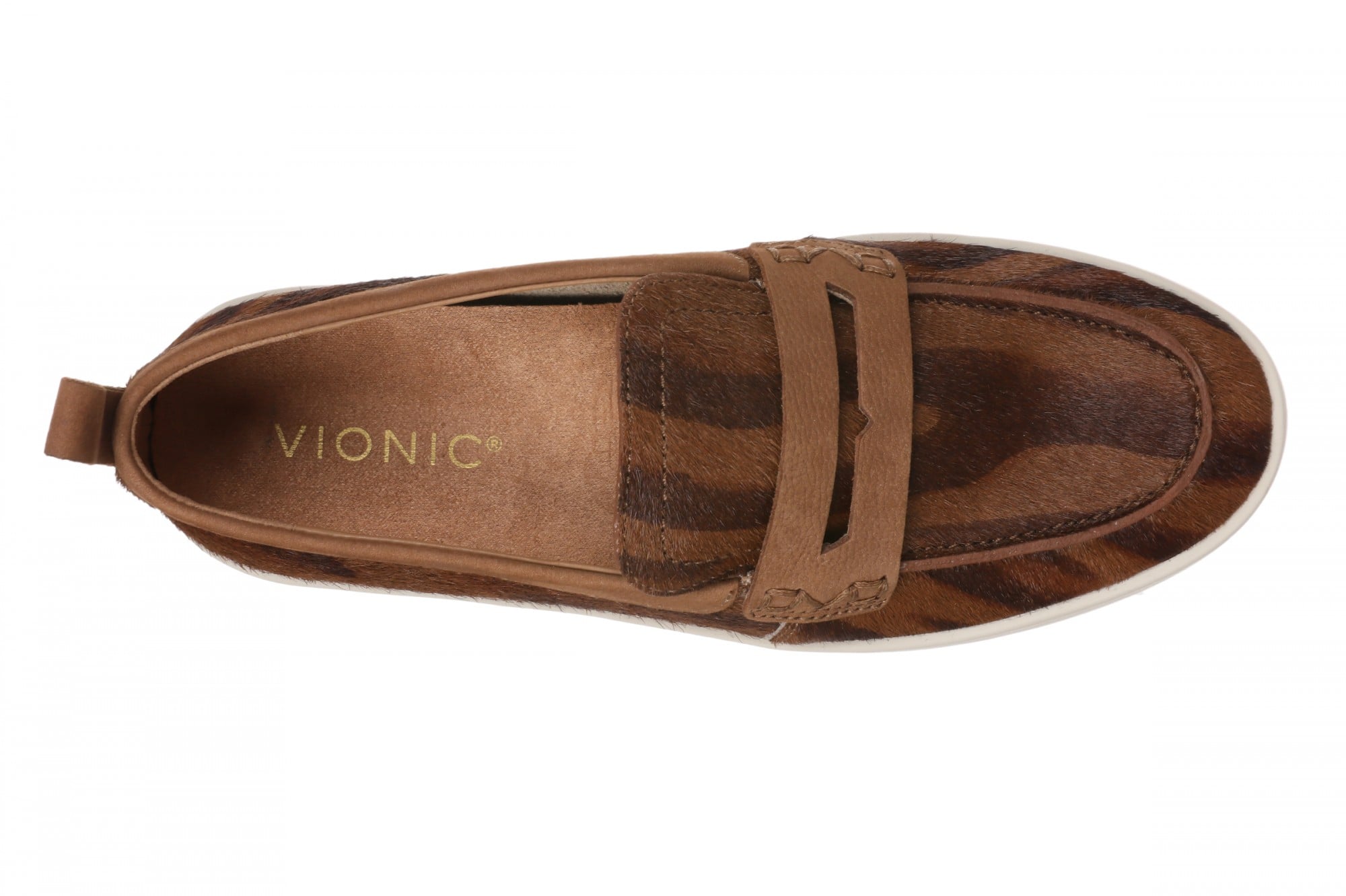 Vionic Uptown Women's Slip-On Loafer Moc Casual Shoes - Brown Multi - Top