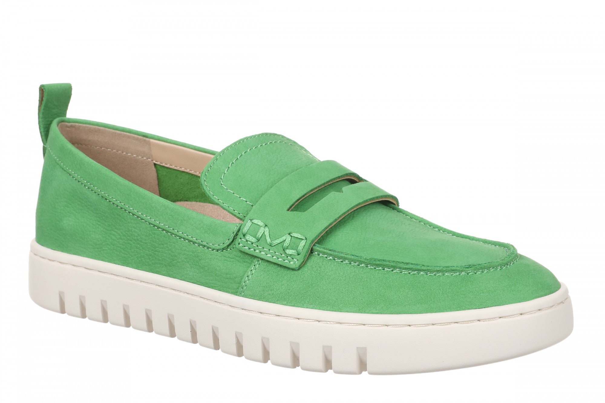 Vionic Uptown Resort Women's Slip-On Loafer Moc Casual Shoes in Classic Green