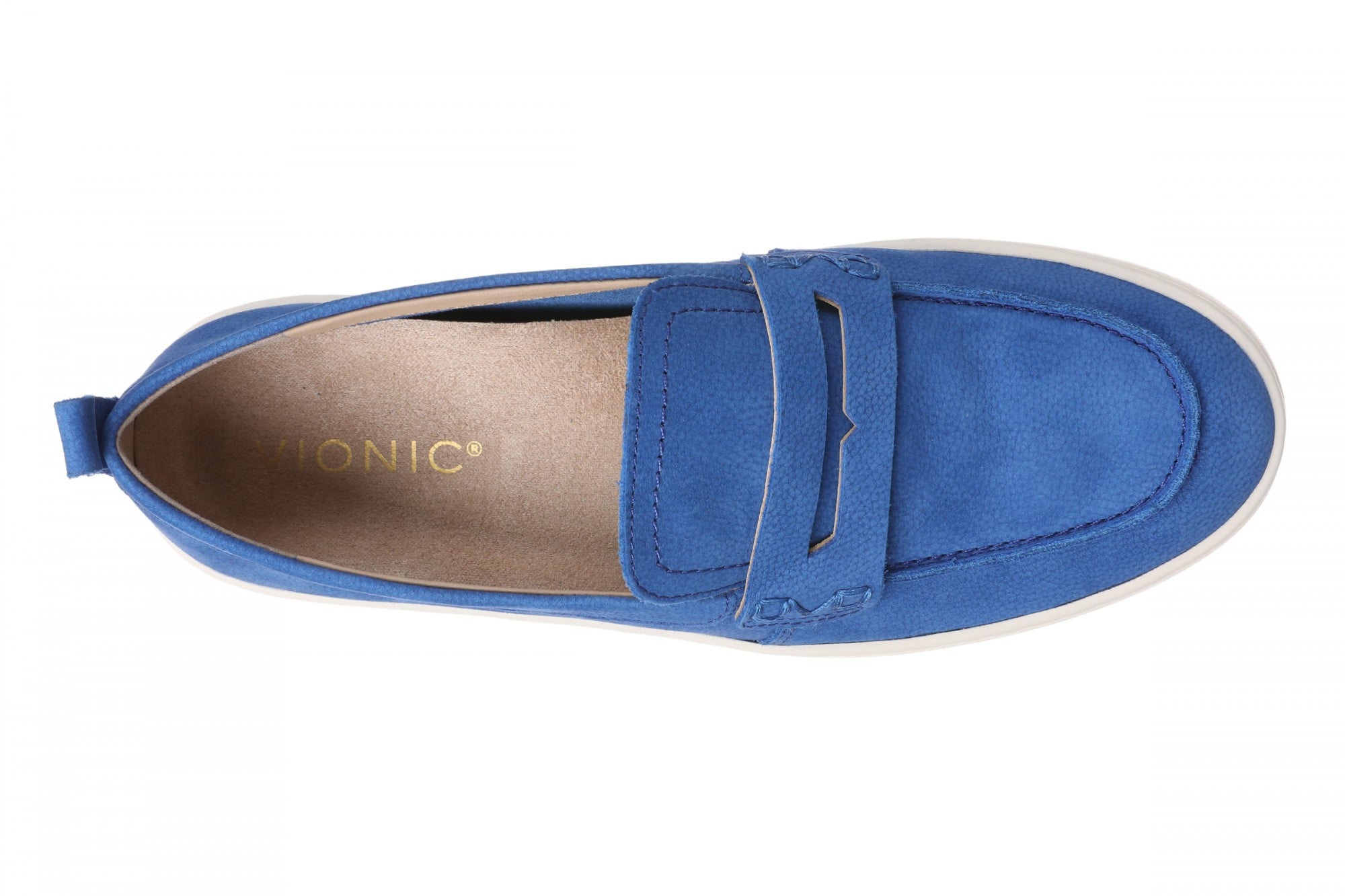 Vionic Uptown Resort Women's Slip-On Loafer Moc Casual Shoes - Surf Blue - Top