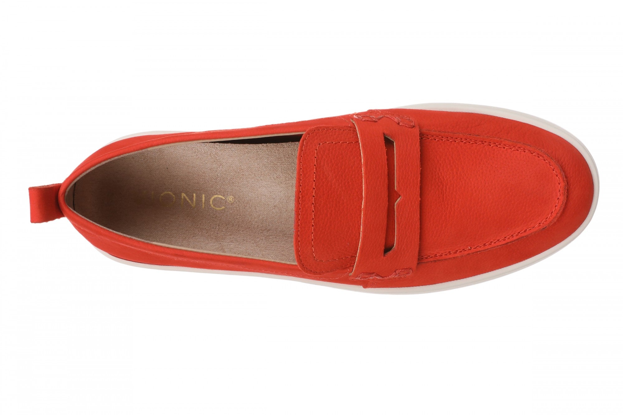 Vionic Uptown Resort Women's Slip-On Loafer Moc Casual Shoes - Cherry Tomato - Top